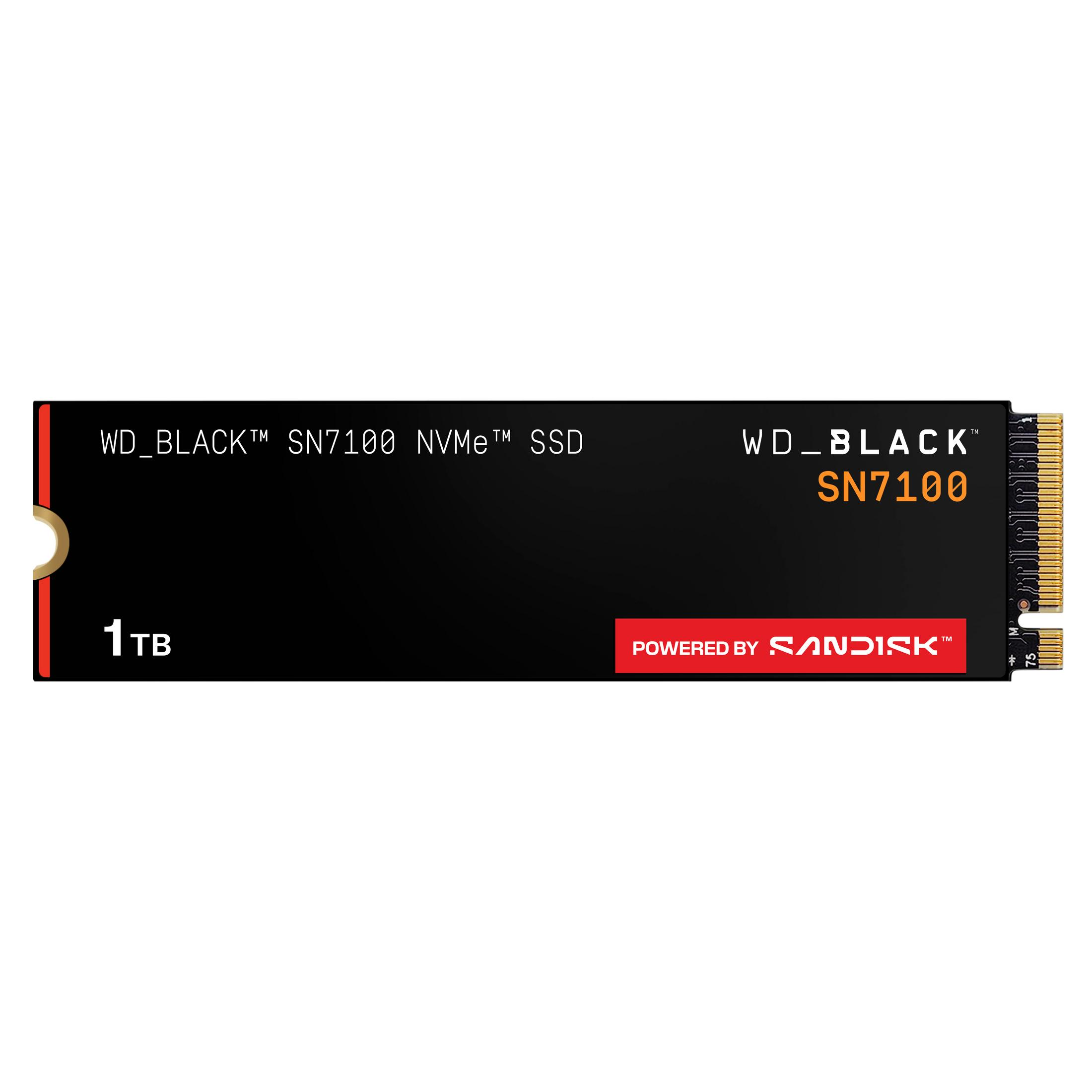 SSD NVMe WD_BLACK SN7100 nera da 1 TB, di SanDisk.