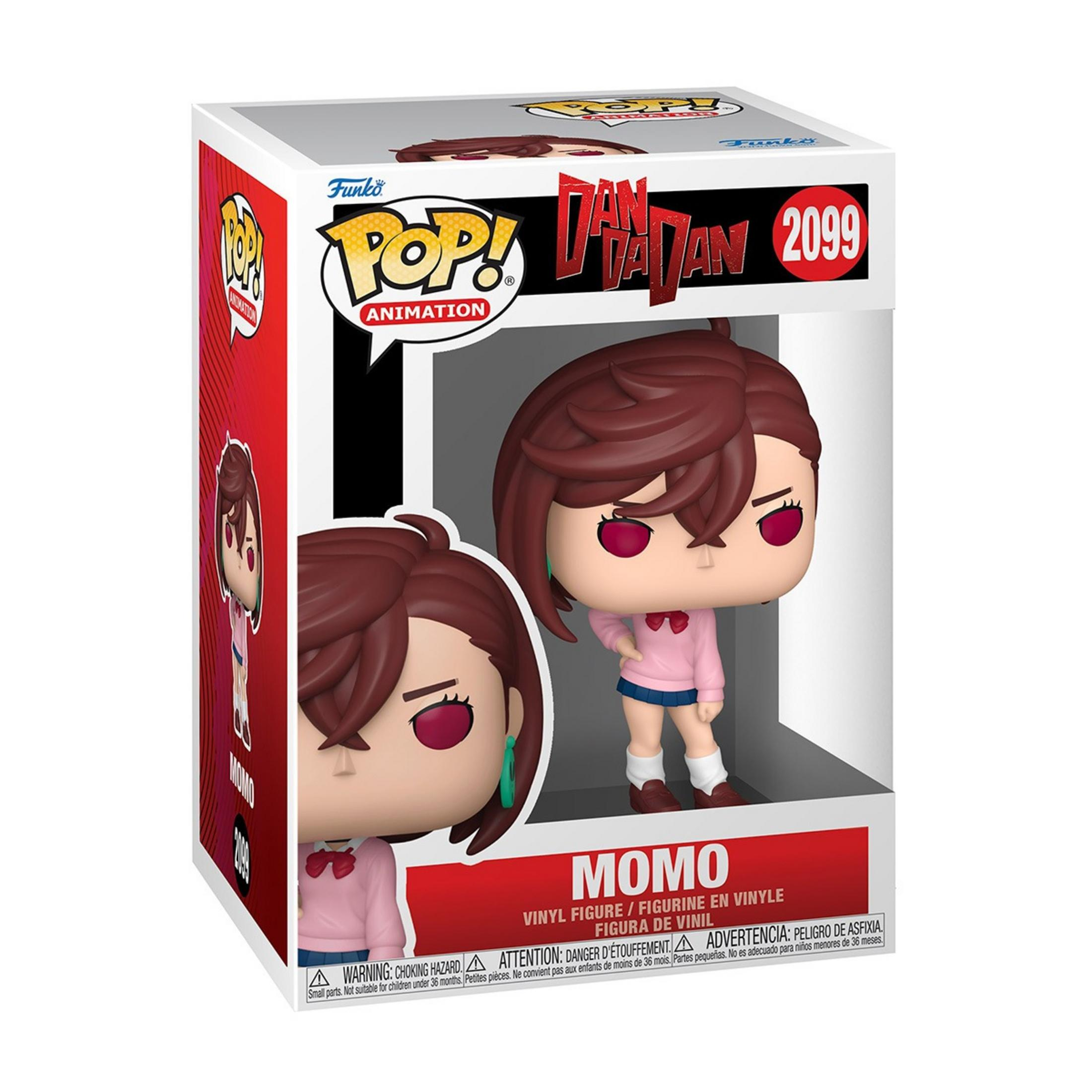Figurine Funko Pop! de Momo de Dan Da Dan dans sa boîte.