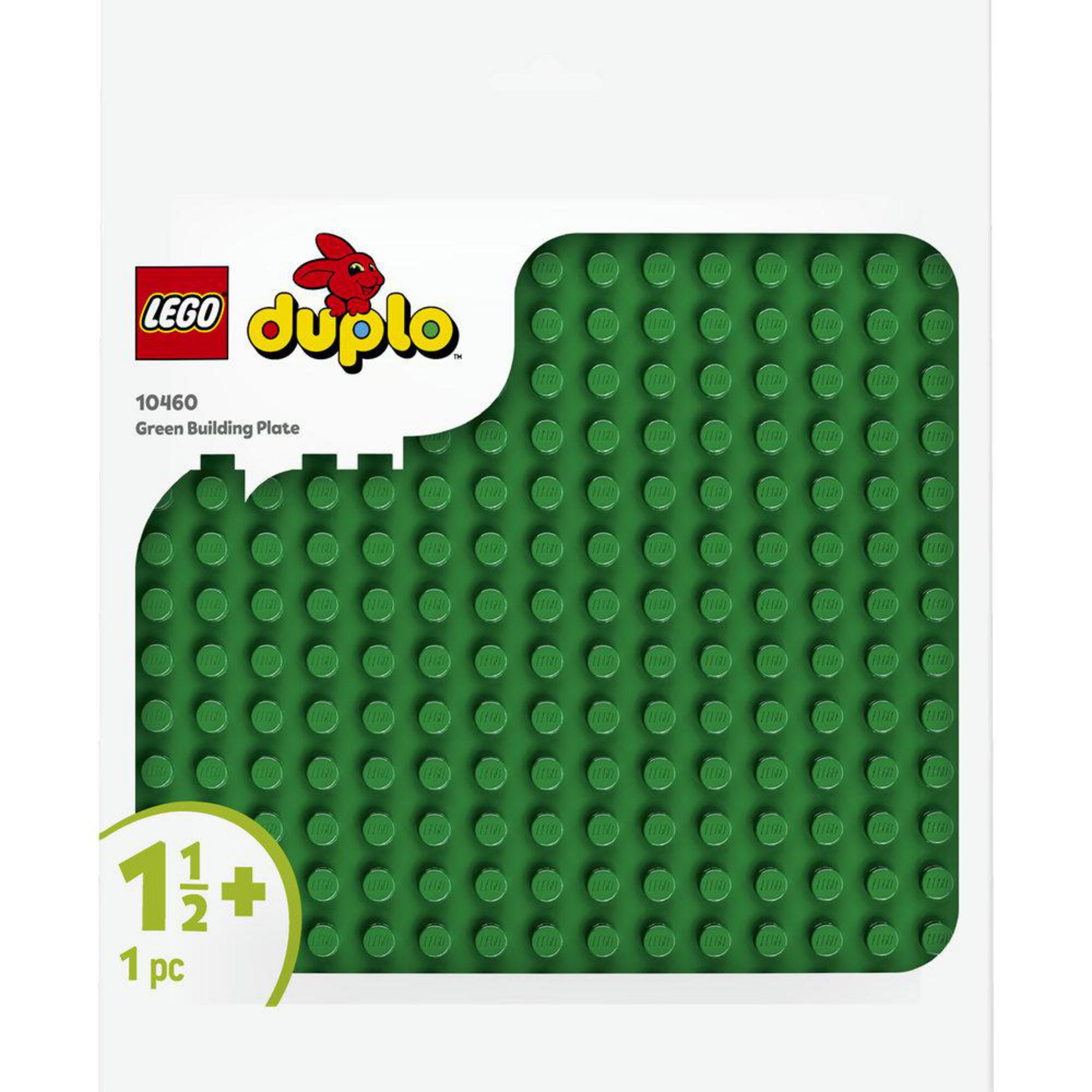 Piatto LEGO Duplo verde con bottoni ed età 1½+