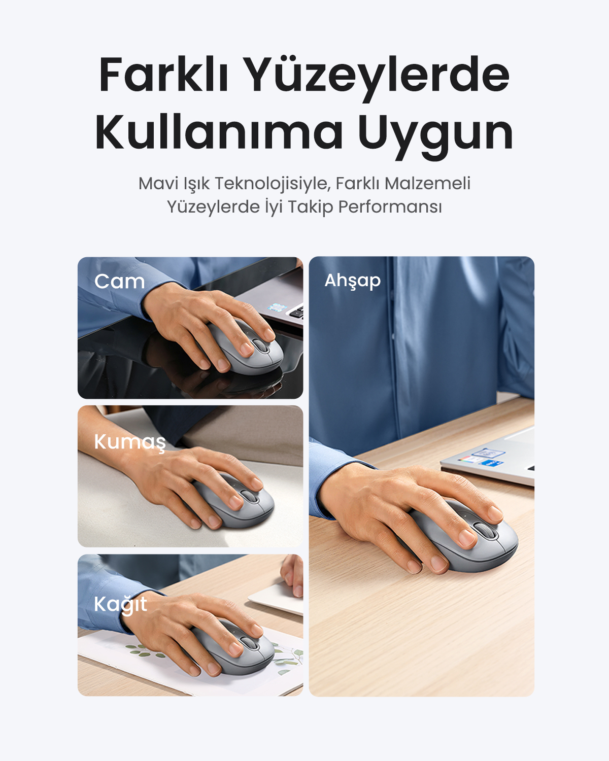 Gri fare cam, kumaş, kağıt ve ahşap yüzeylerde kullanılıyor.