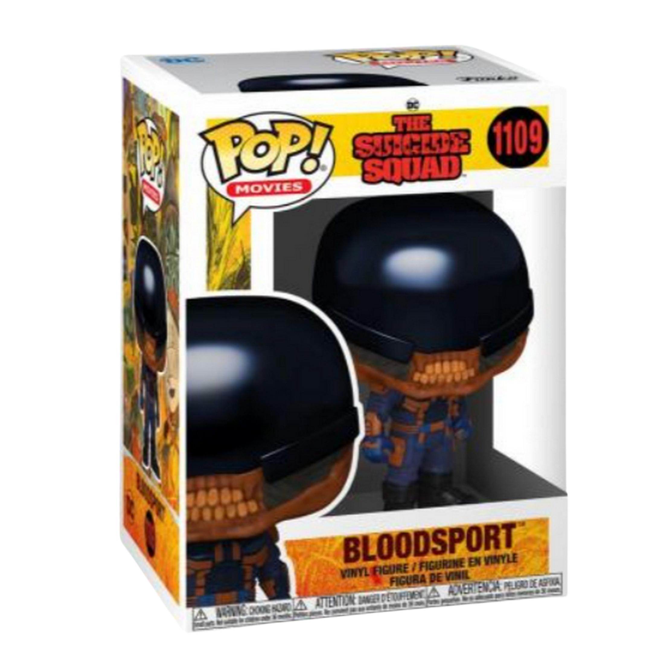 Funko Pop Figur von Bloodsport aus The Suicide Squad in Verpackung.