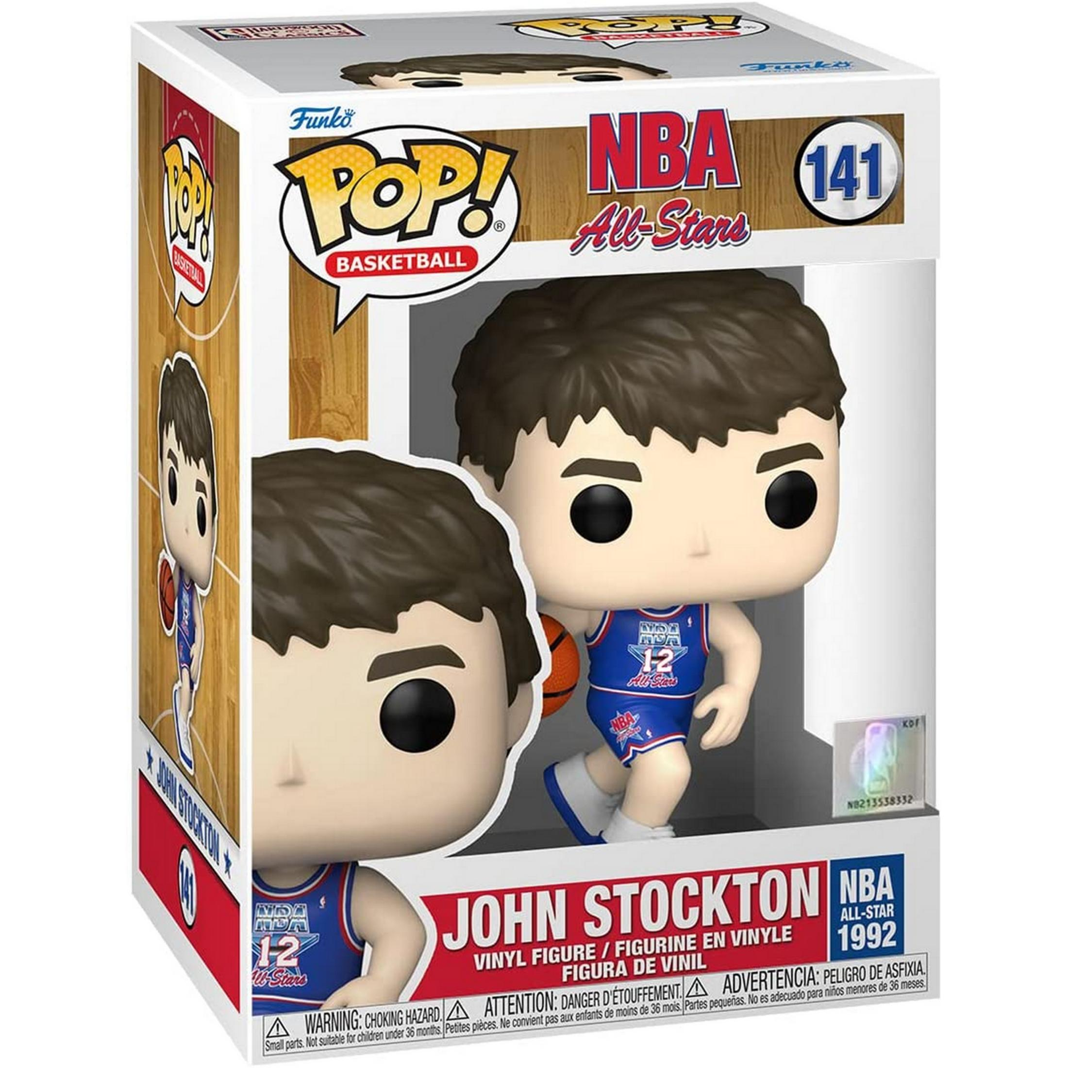 Funko Pop! John Stockton Vinylfigur, NBA All-Star 1992, mit Basketball.