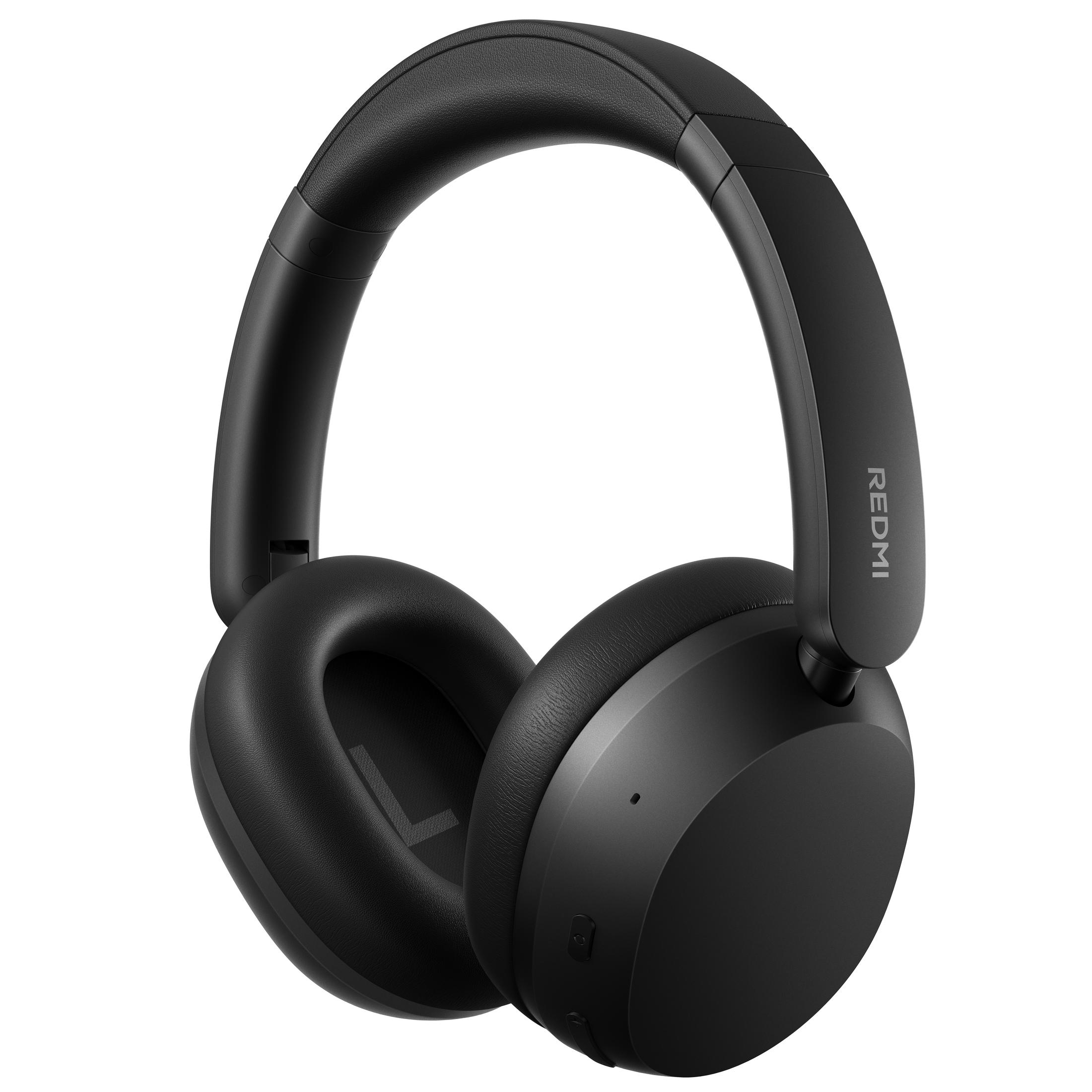 Auriculares negros supraaurales con almohadillas mullidas y diadema acolchada.