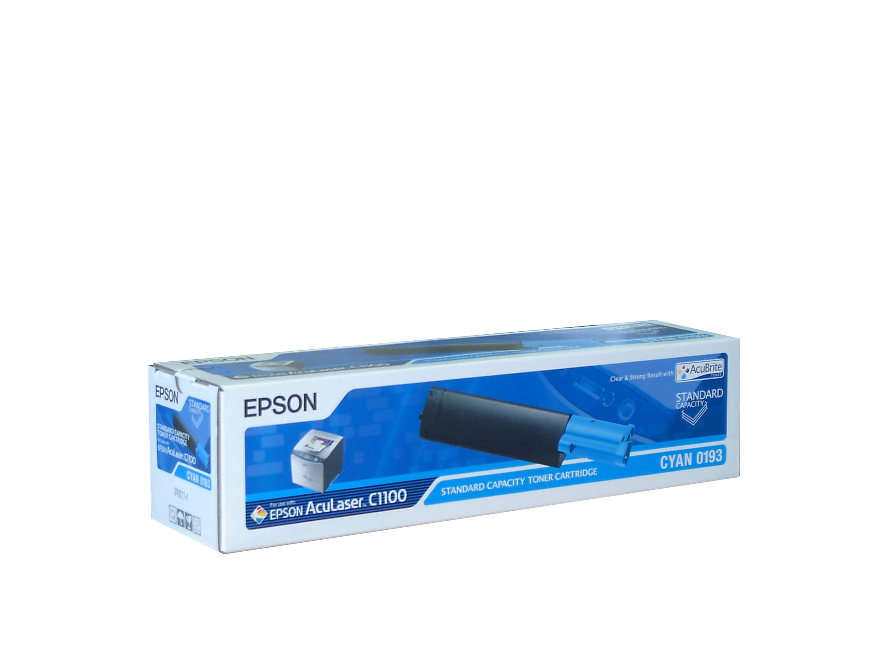 Cartuccia toner ciano Epson per AcuLaser C1100, capacità standard.
