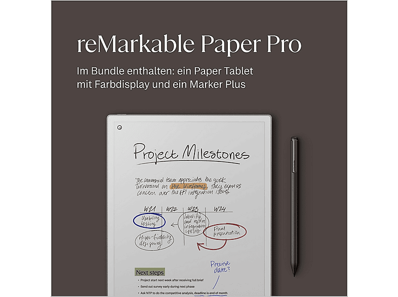 REMARKABLE Paper Pro Marker Plus Kalem E-Kitap Okuyucu Siyah Fiyat