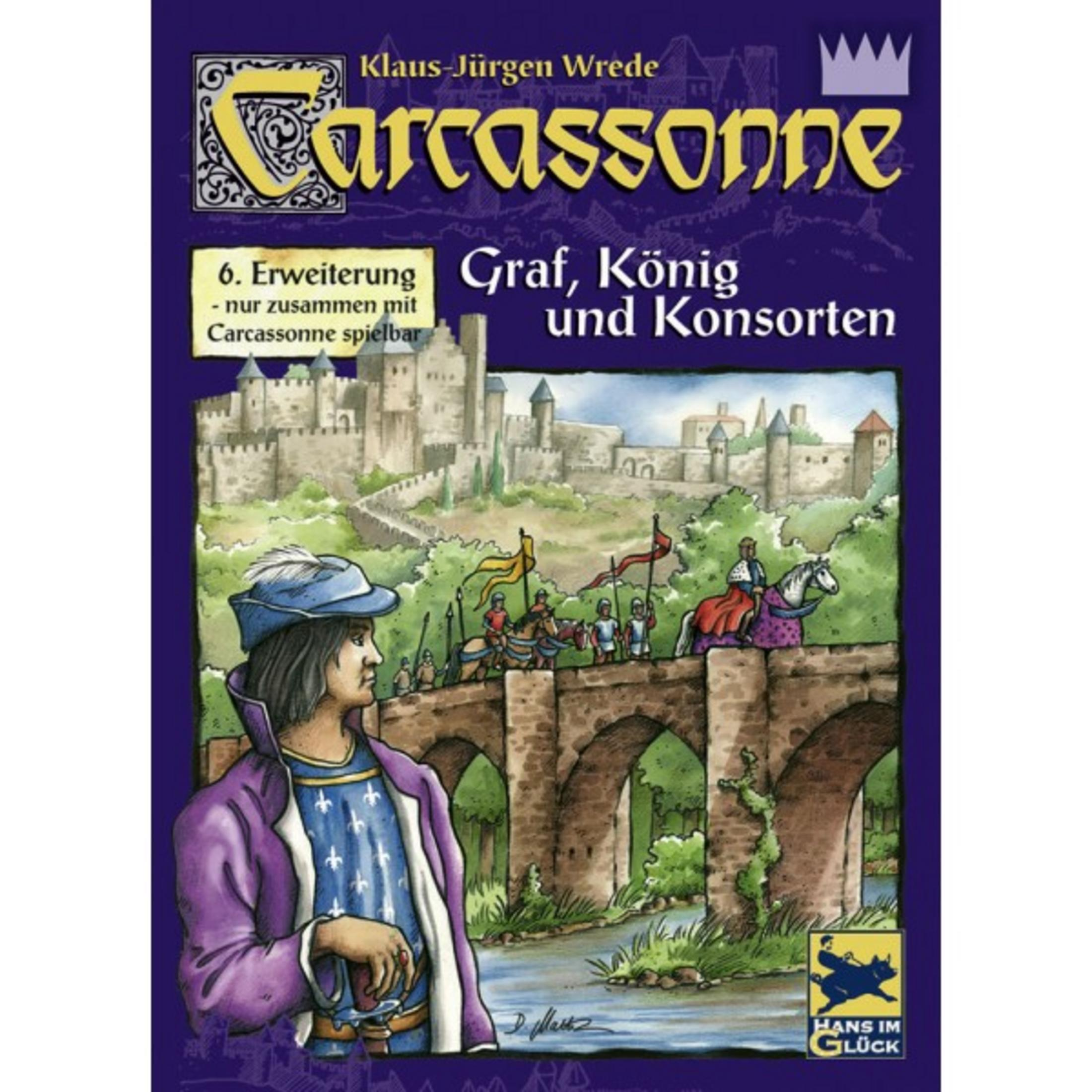 Eine mittelalterliche Szene mit einer Burg und einem Mann auf einem Pferd.