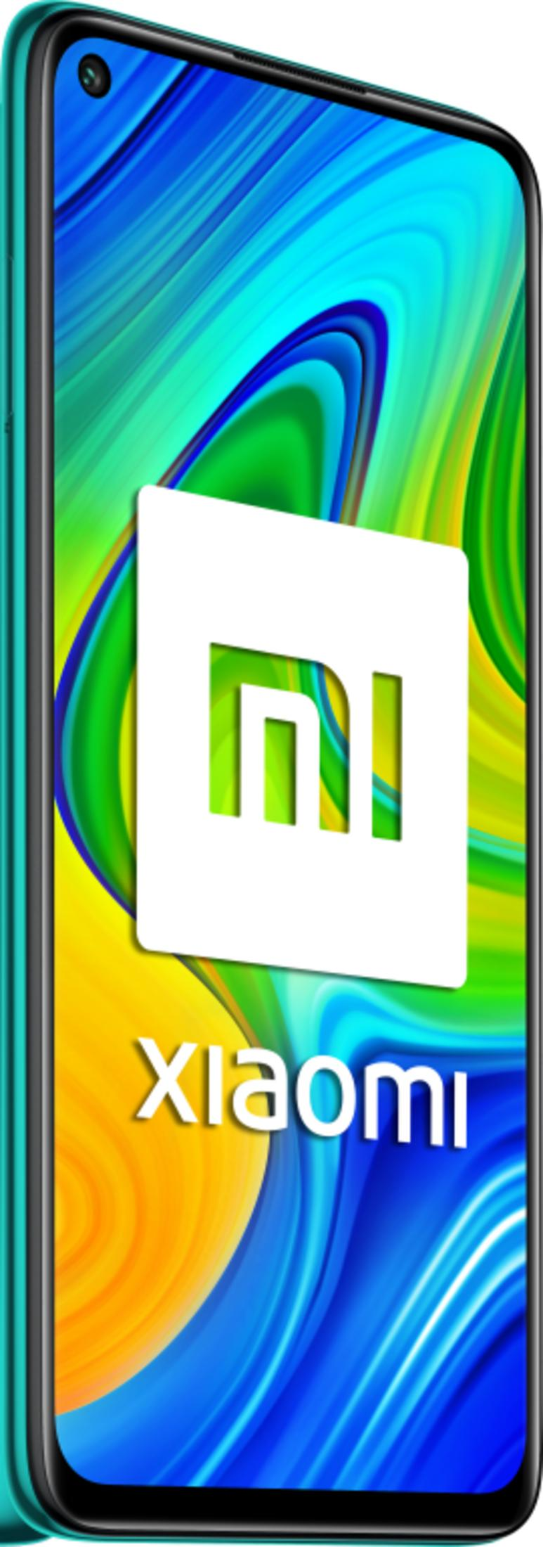 Ein Xiaomi Smartphone mit einem bunten Hintergrund und dem Mi Logo.