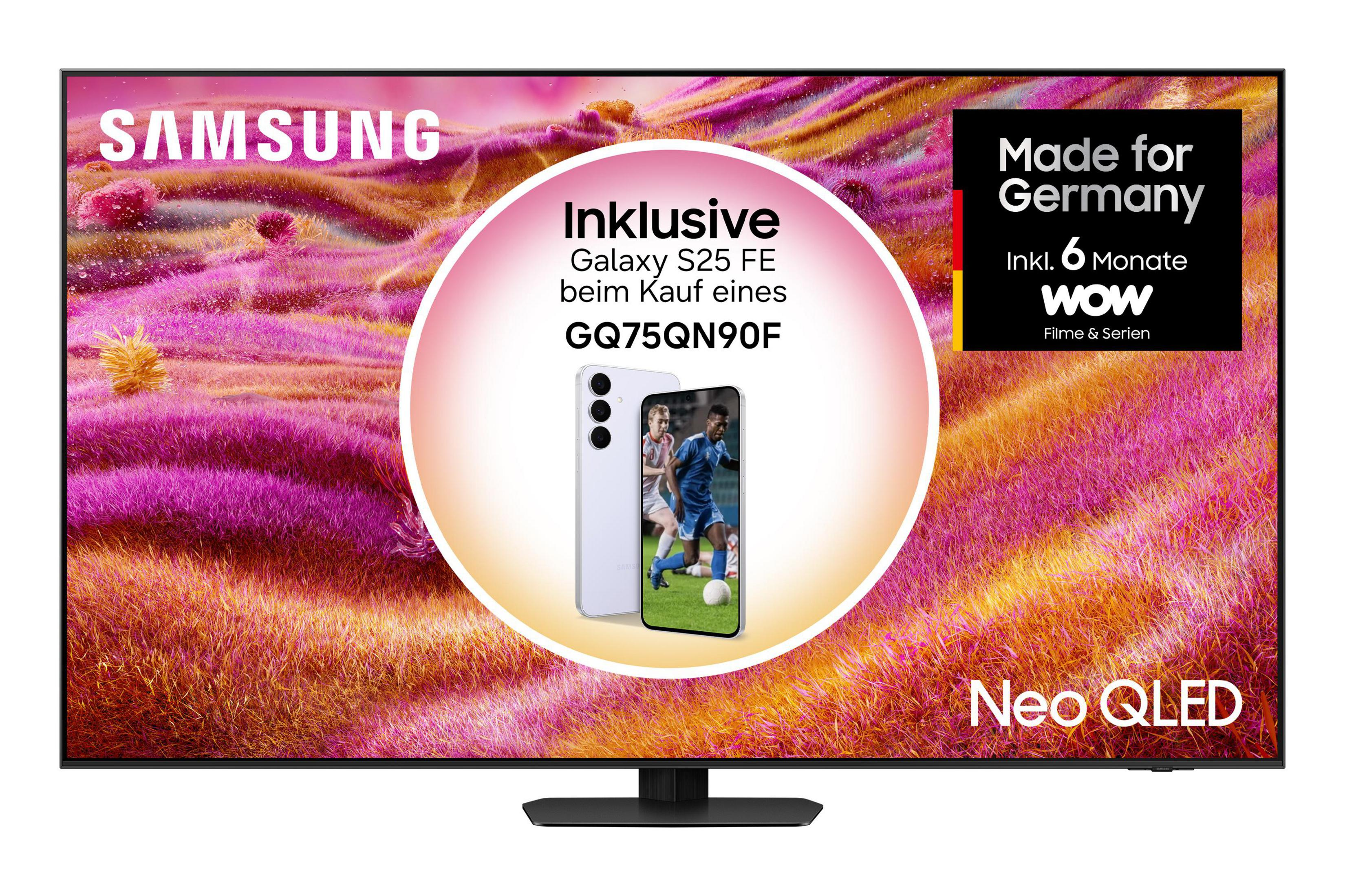 Samsung Neo QLED TV mit Angebot für Galaxy S25 FE und WOW.