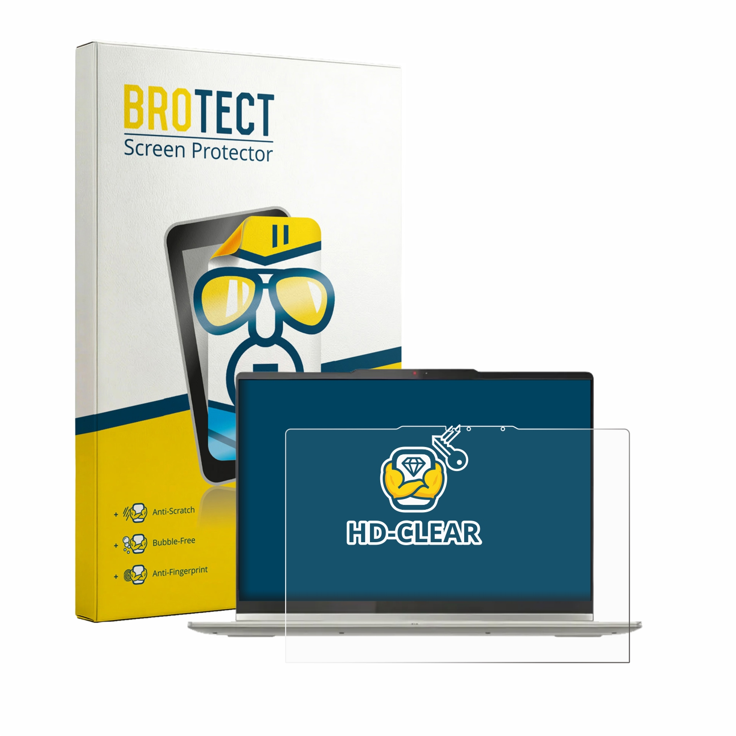 BROTECT Displayschutzfolie für Laptops mit Anti-Kratz-, Blasenfrei- und Anti-Fingerabdruck-Eigenschaften.