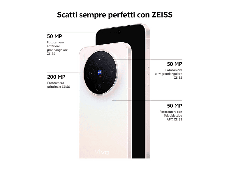VIVO X300 6.31P/5G/8N/16+512GB/P, Halo Pink, Móvil Android, 512 GB