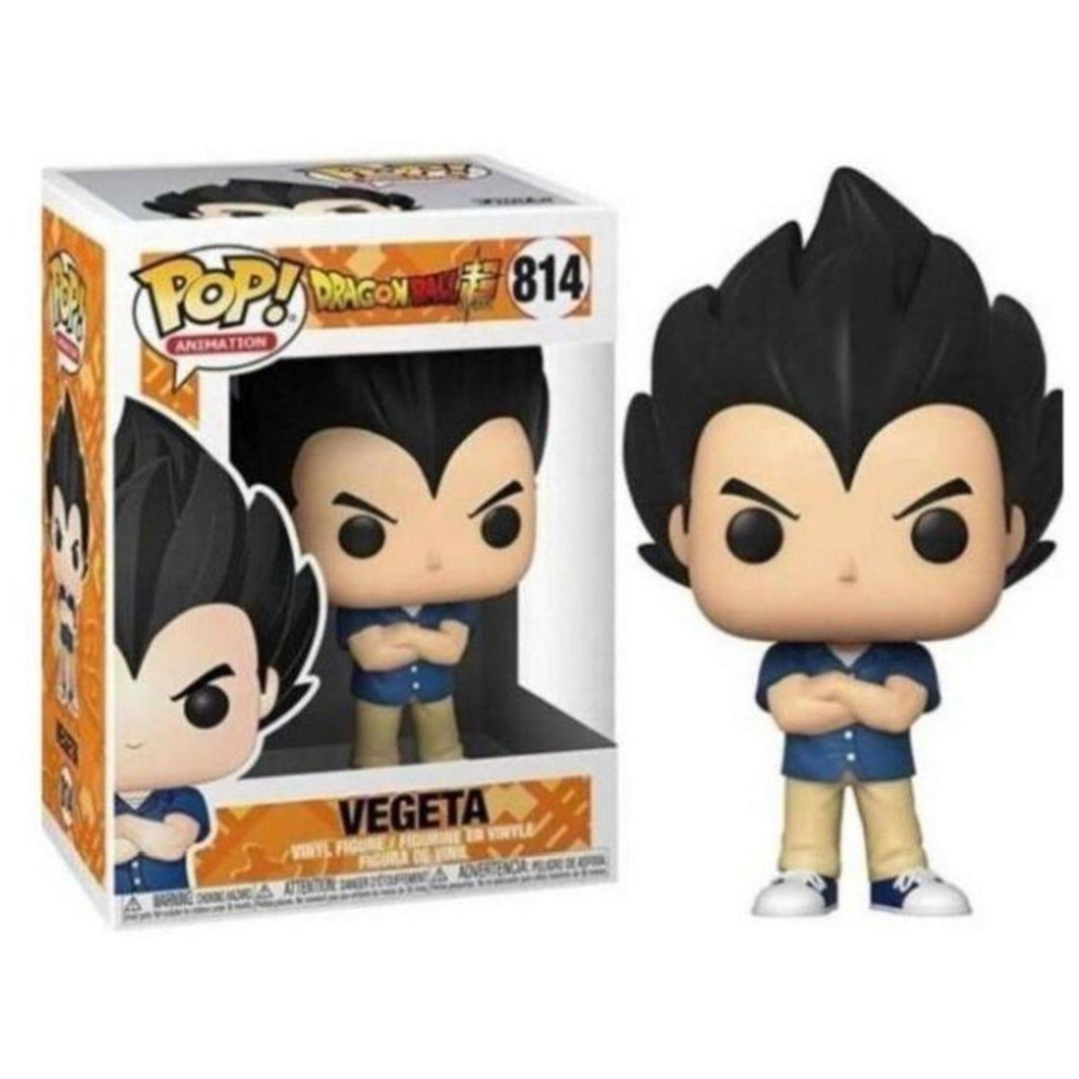 Funko Pop! Vinyl Figur von Vegeta mit verschränkten Armen im Karton.