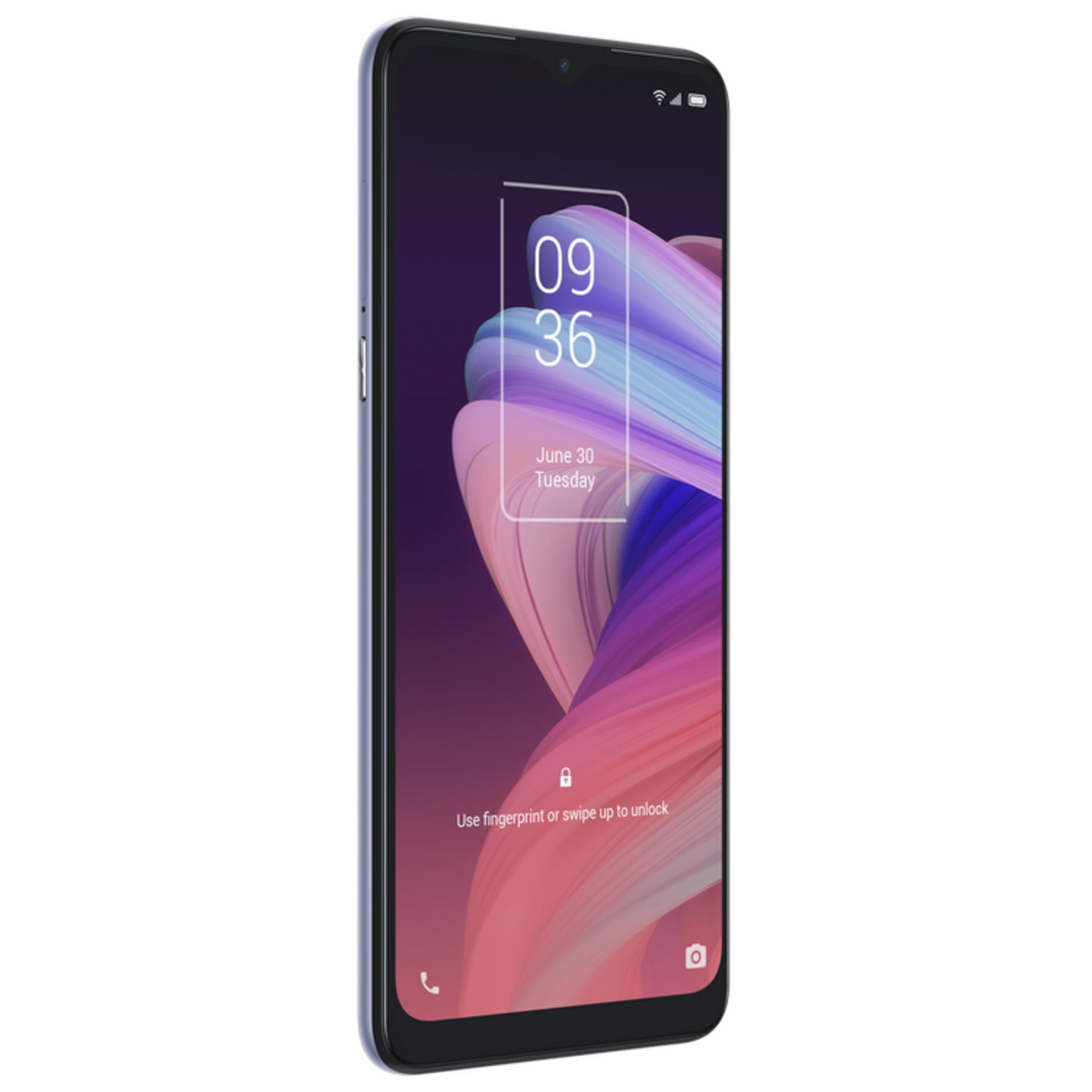 Uno smartphone blu su sfondo bianco mostra 09:36 e martedì 30 giugno.