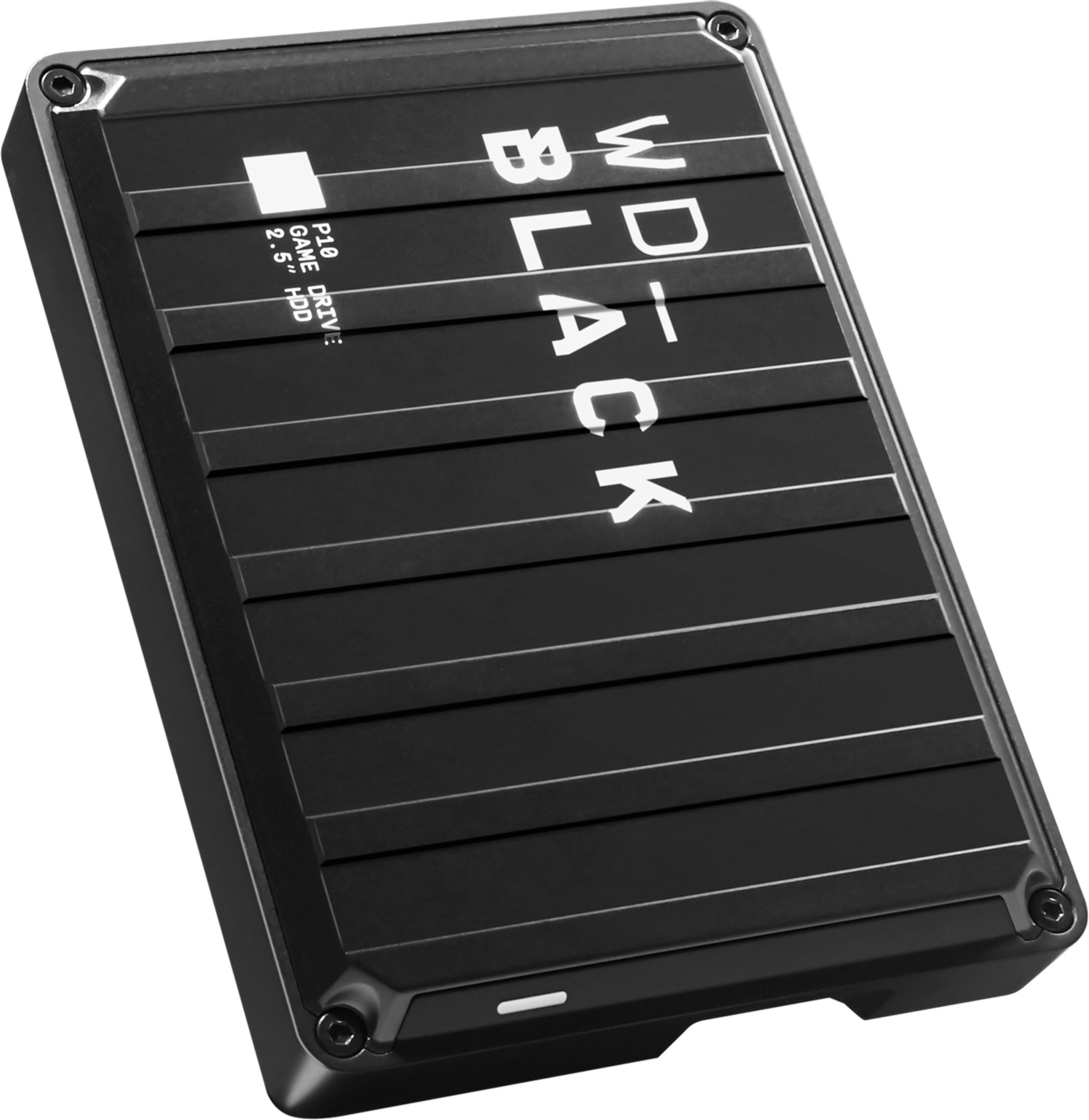 Czarne etui HDD WD Black 2,5" z rowkowaną górą i śrubami.
