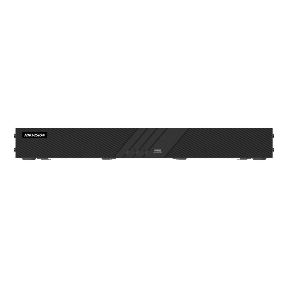 DVR Hikvision negro con panel frontal texturizado y puerto USB.