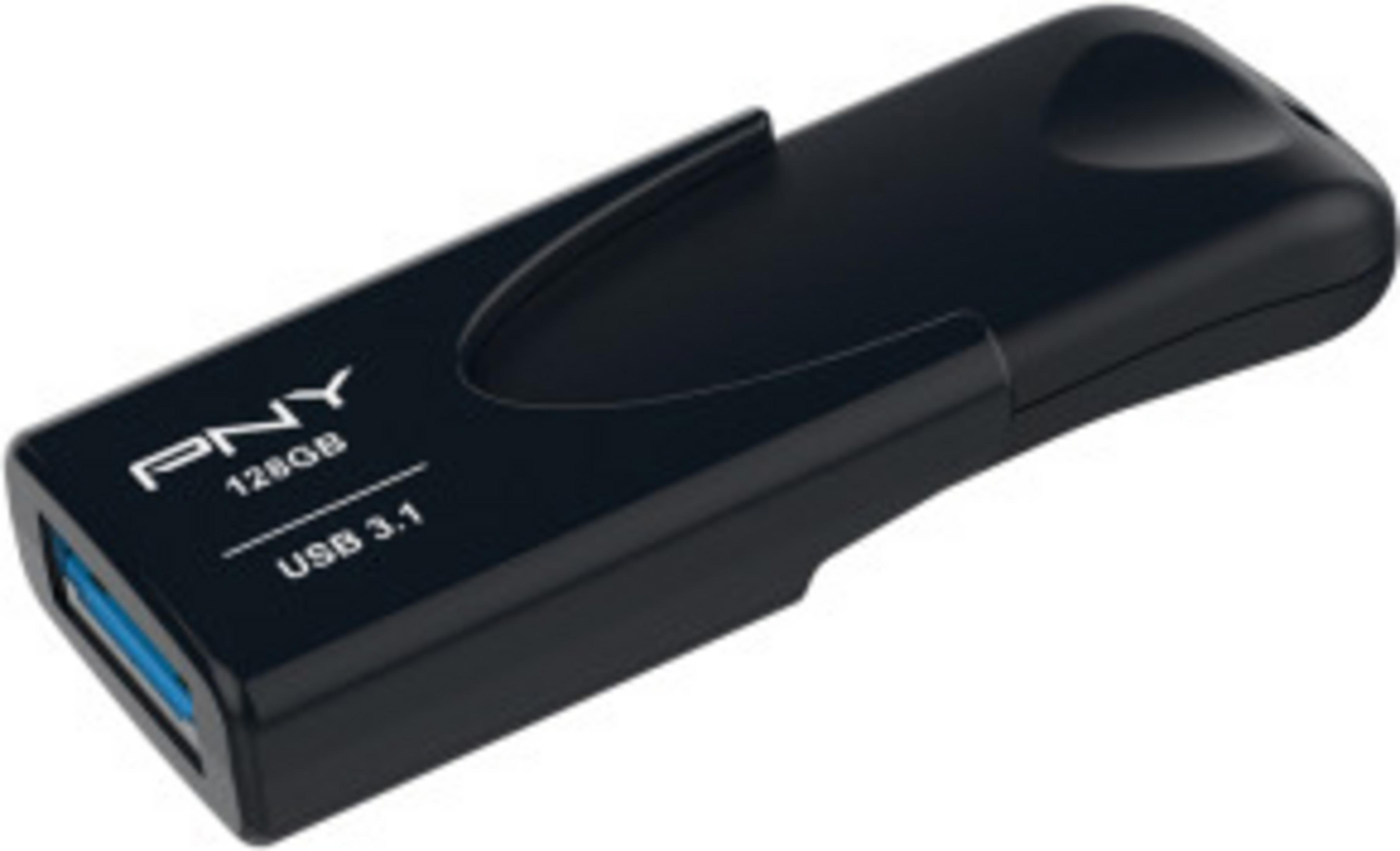 Pen drive PNY nero 128GB USB 3.1 con connettore blu.