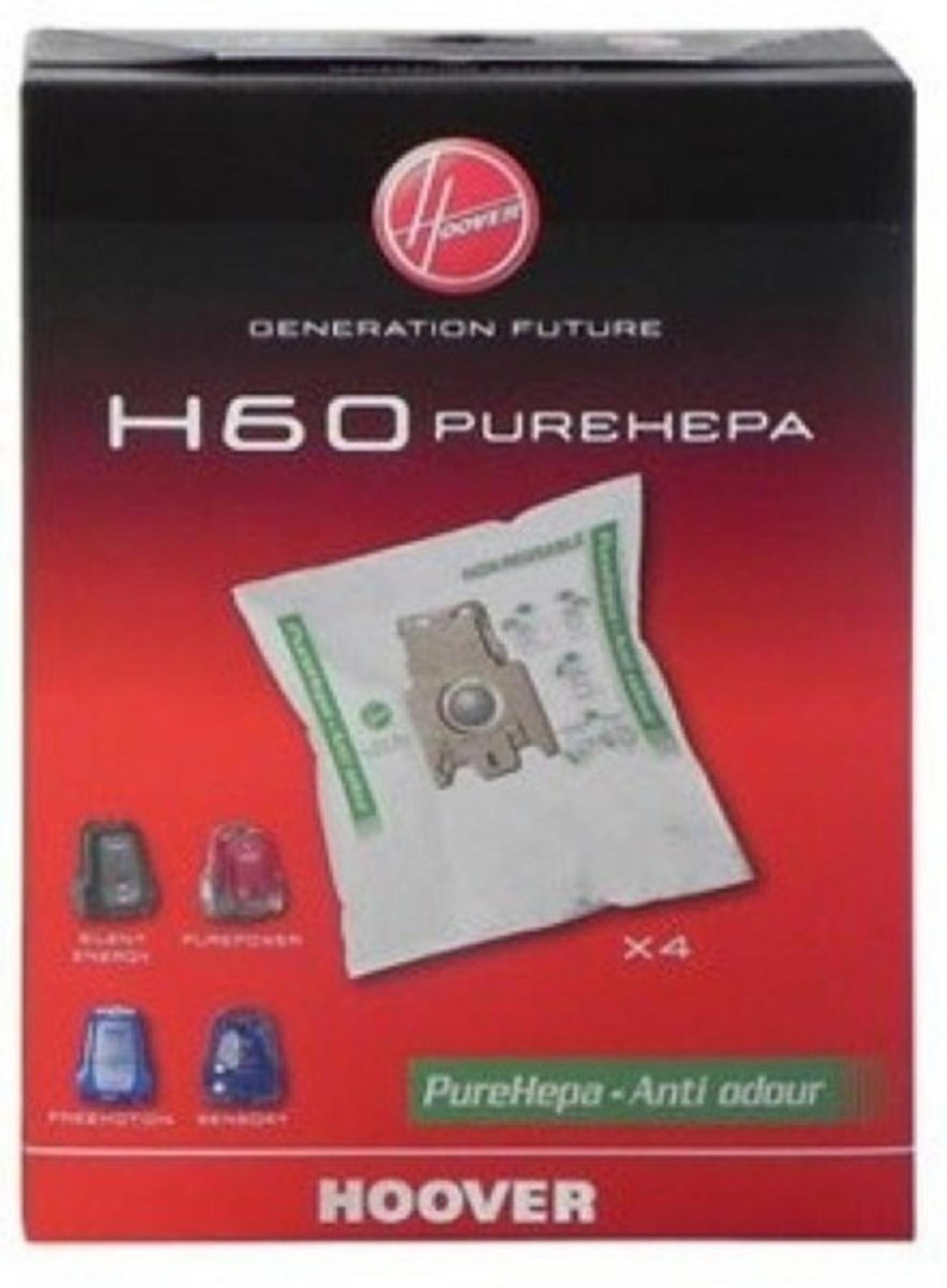 Bolsas para aspiradora Hoover H60 PureHepa, paquete de 4 con filtro antiolor.