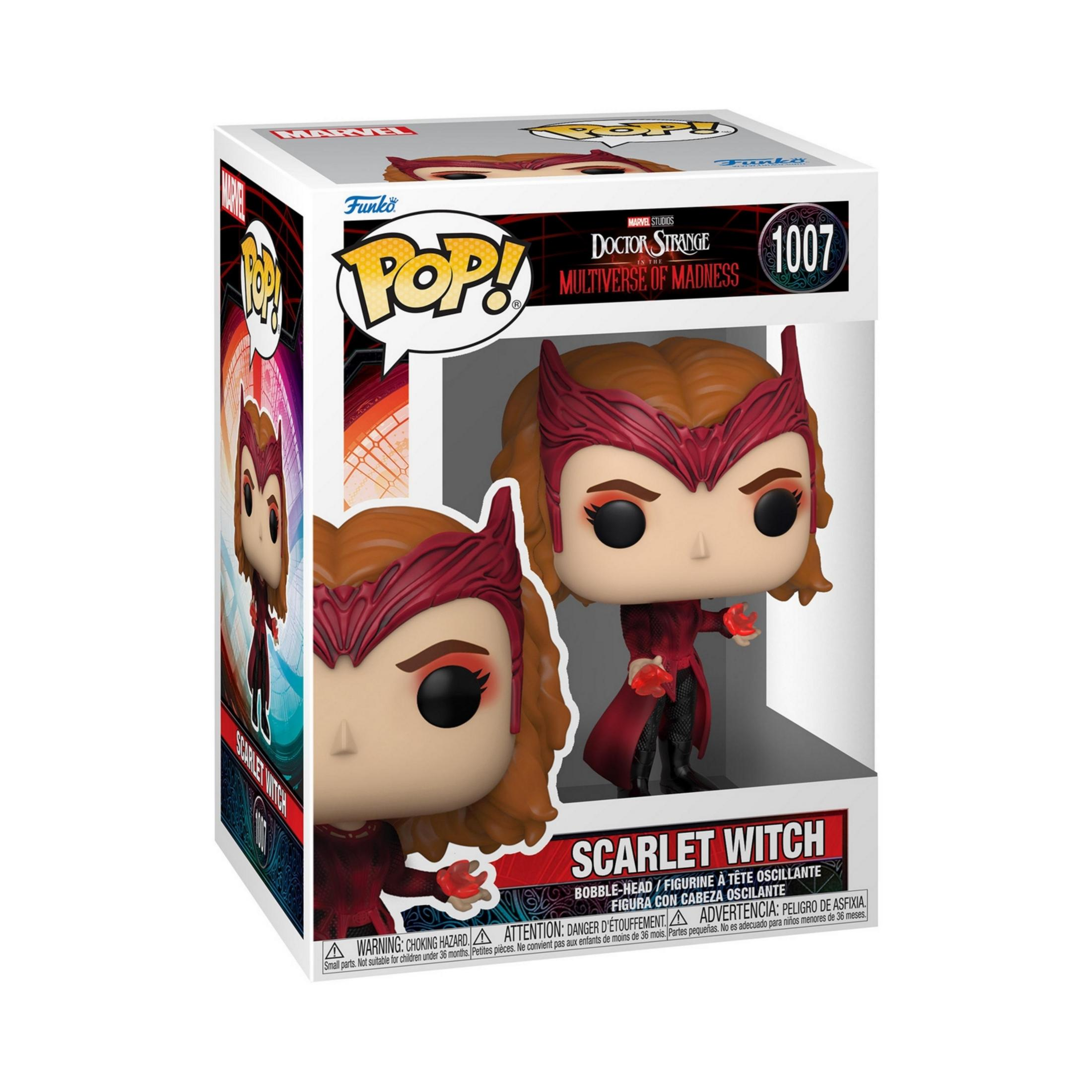 Action figure Funko Pop! di Scarlet Witch da Doctor Strange nel multiverso della follia.