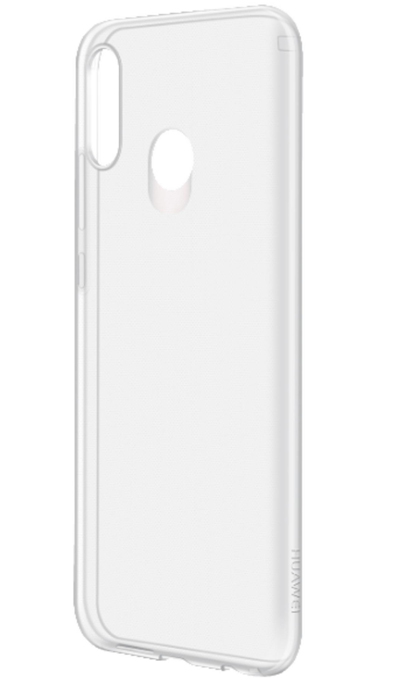Transparente Handyhülle mit Aussparungen für Kamera und Blitz.