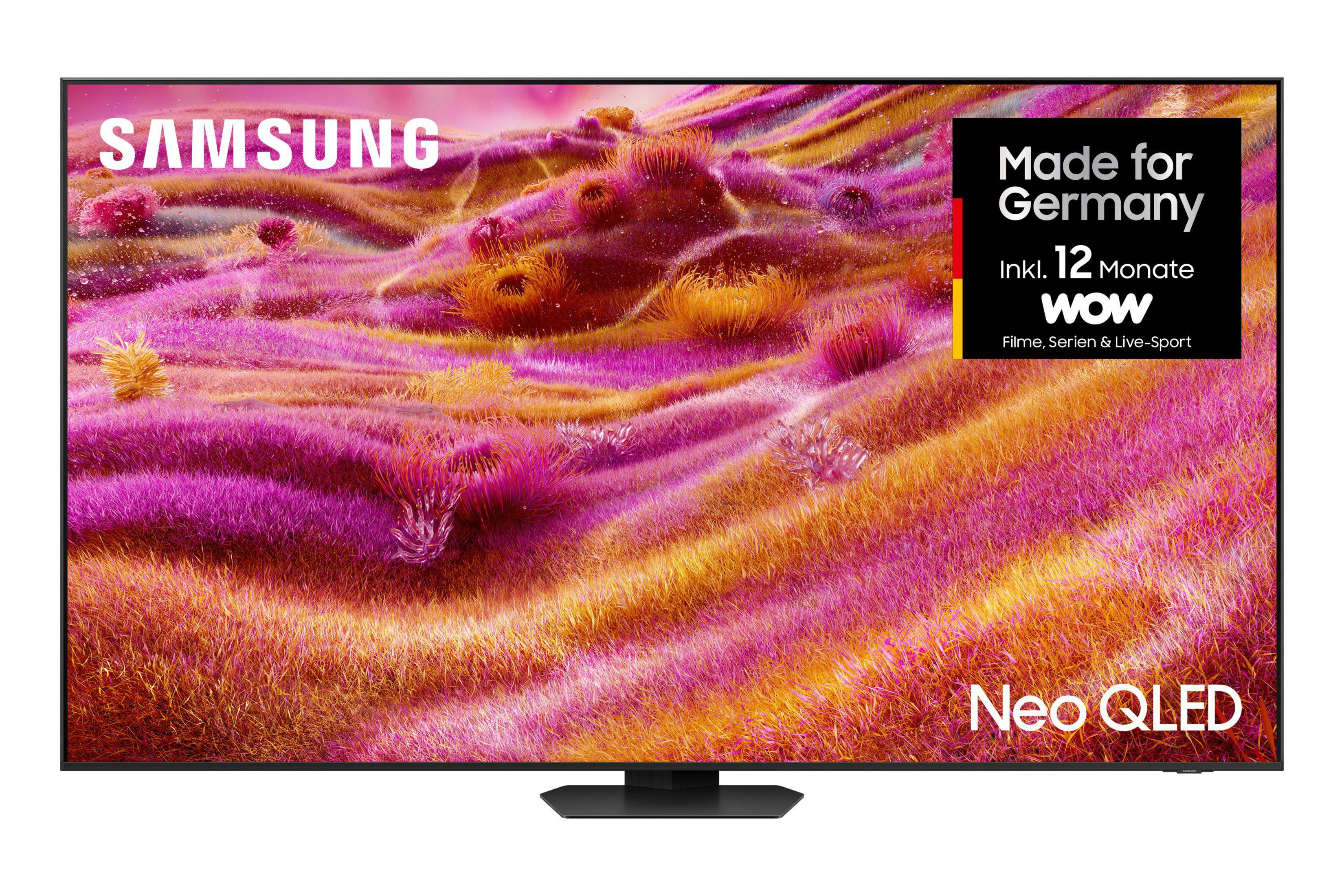 Samsung Neo QLED Fernseher mit 'Made for Germany' Logo und WOW-Angebot.