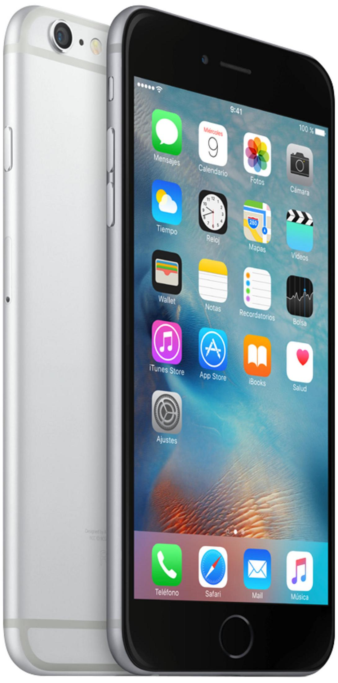 Due iPhone bianchi uno accanto all'altro, uno con la schermata Home aperta.