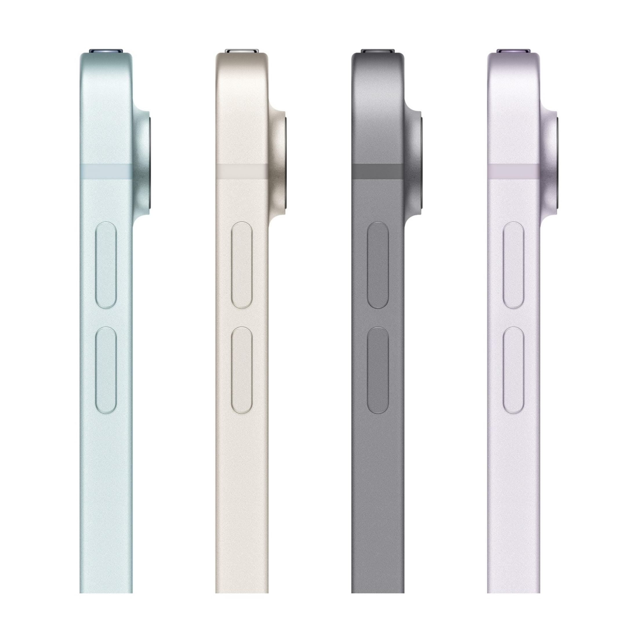 Quattro tablet color menta, oro, grigio e viola una accanto all'altra.