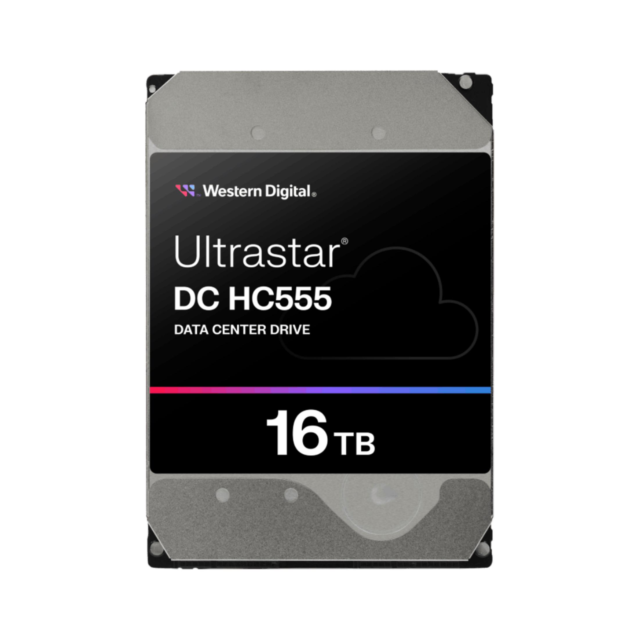 Hard disk Western Digital Ultrastar DC HC555 16 TB con icona cloud.