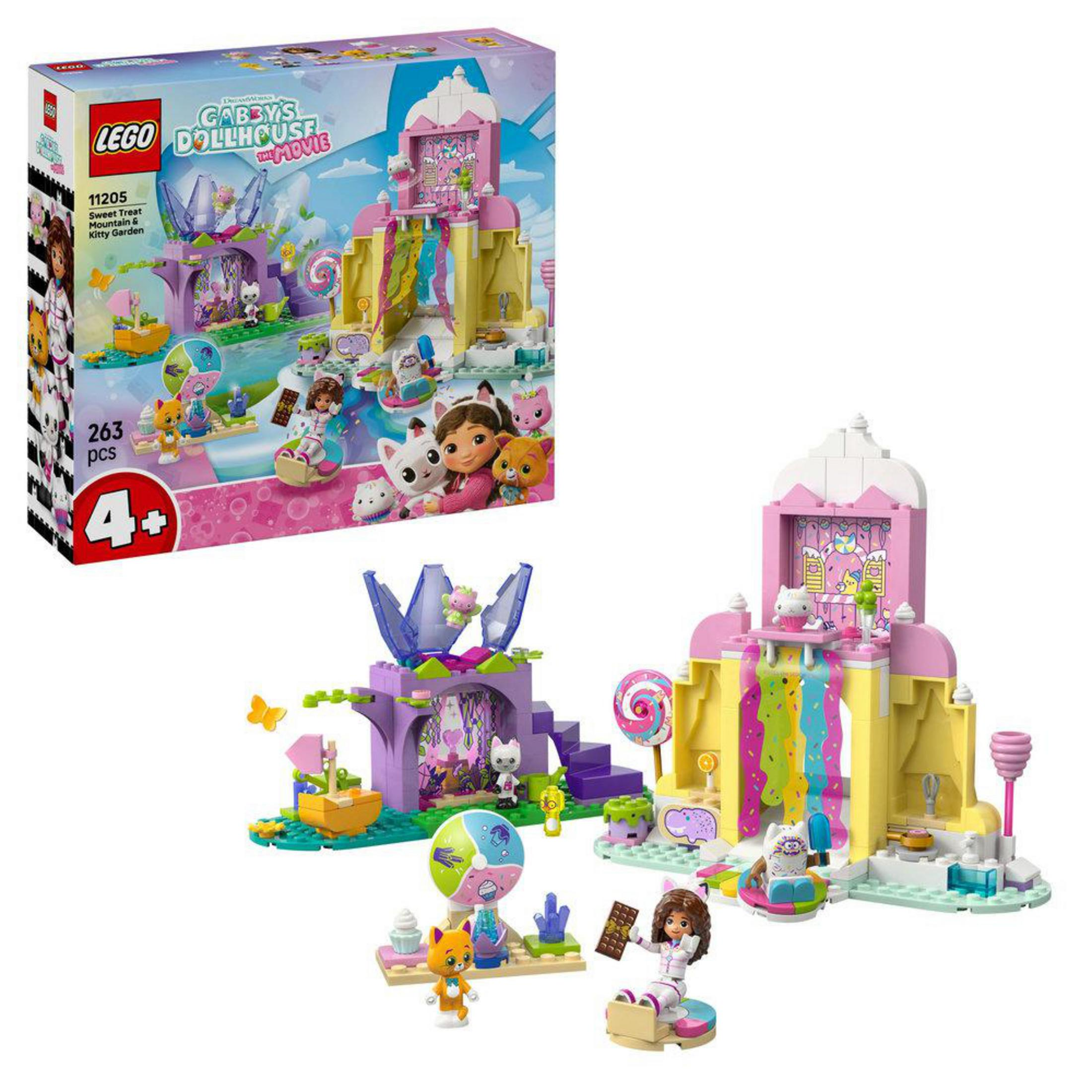 LEGO Gabby'nin Oyuncak Evi seti figürler ve renkli oyun yapıları ile.