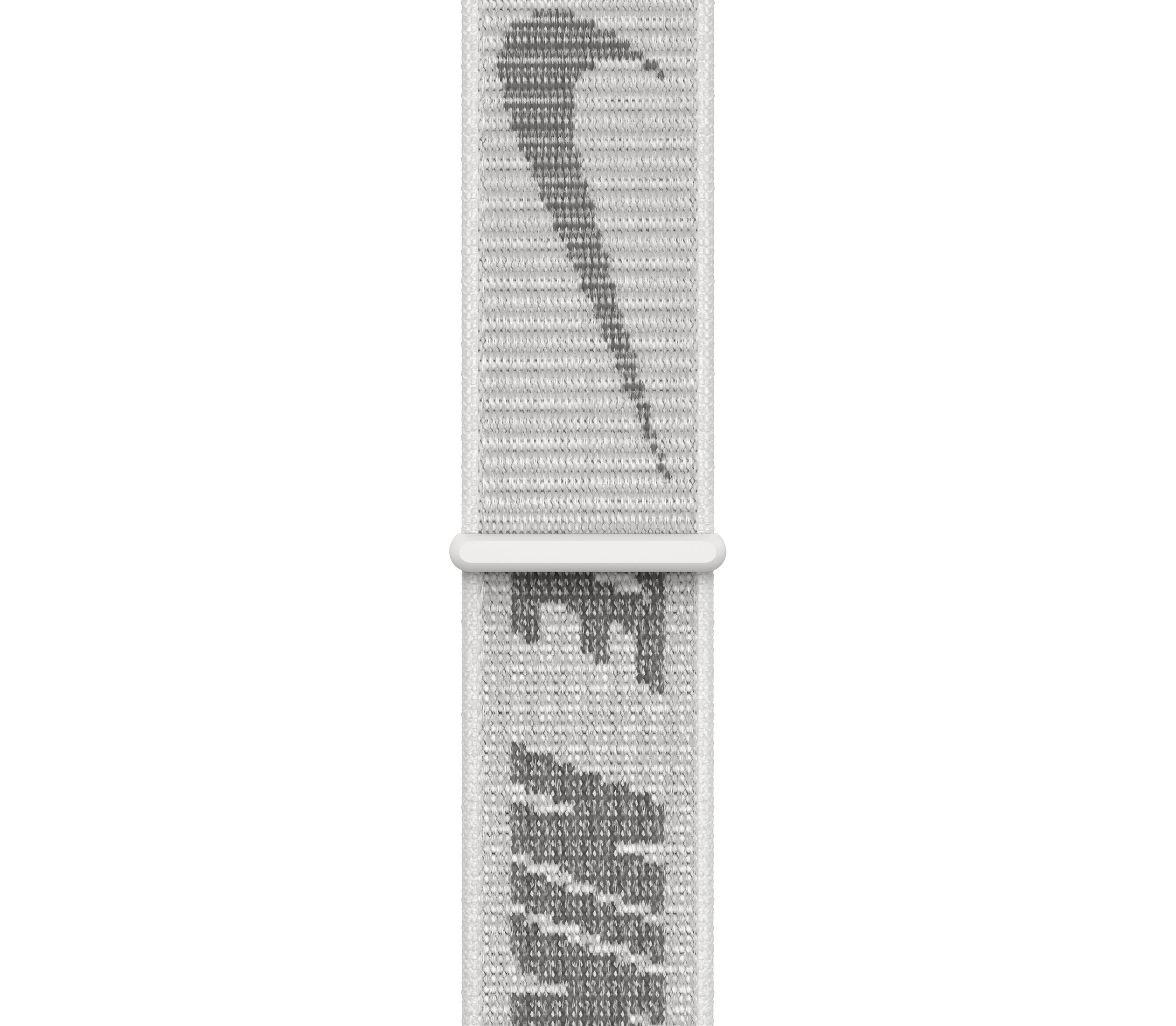Fascia Nike grigia con chiusura bianca e motivo logo Nike.