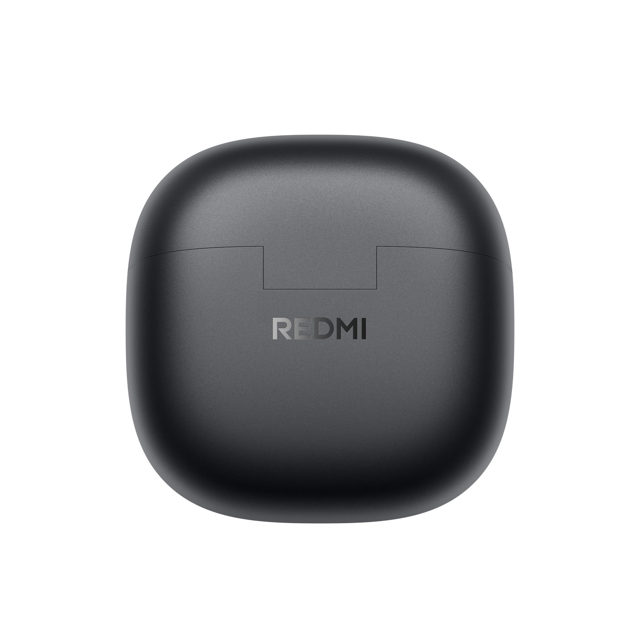 Graues Ladeetui mit dem REDMI-Logo in der Mitte.
