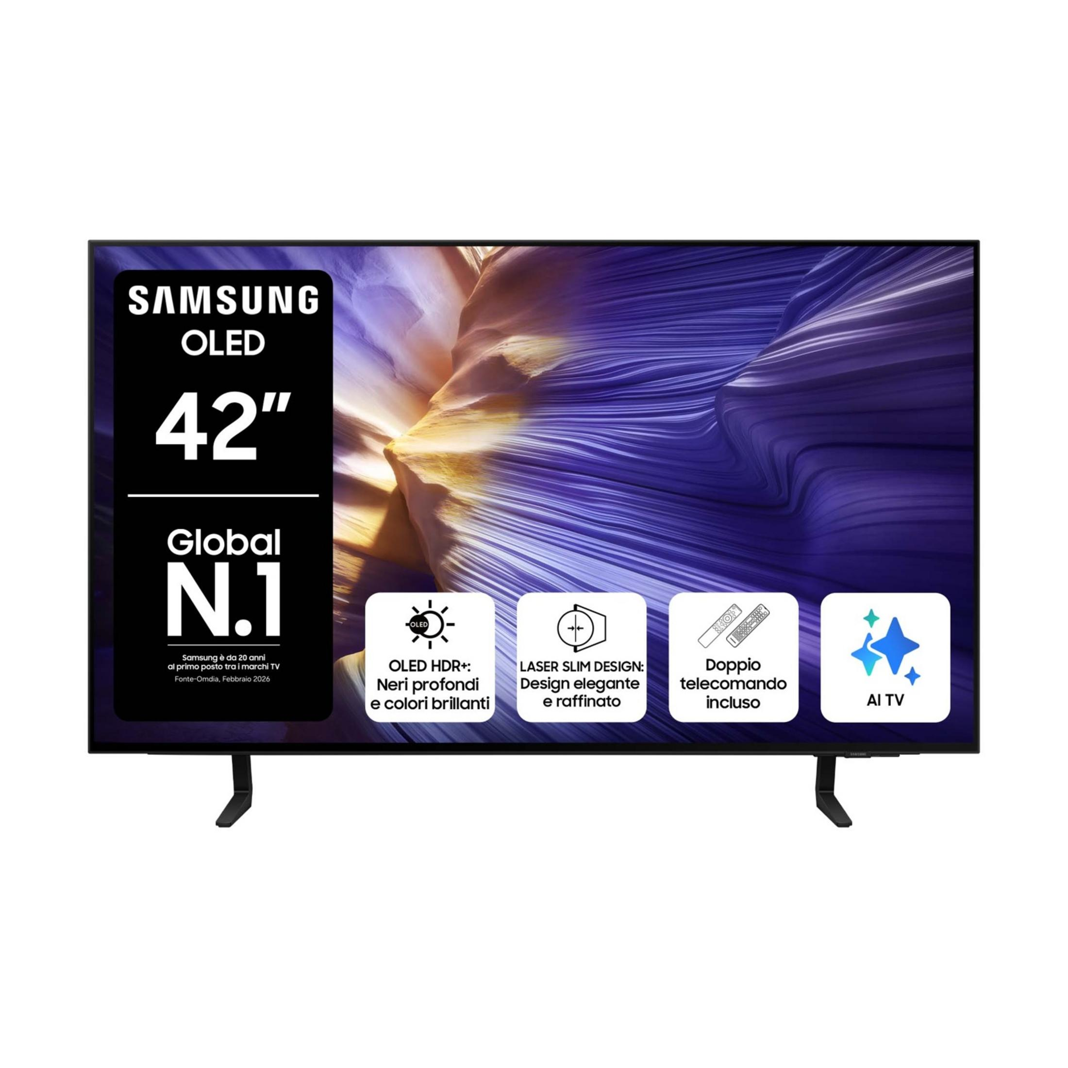 Telewizor Samsung OLED 42 cale ze sloganem 'Global N.1'