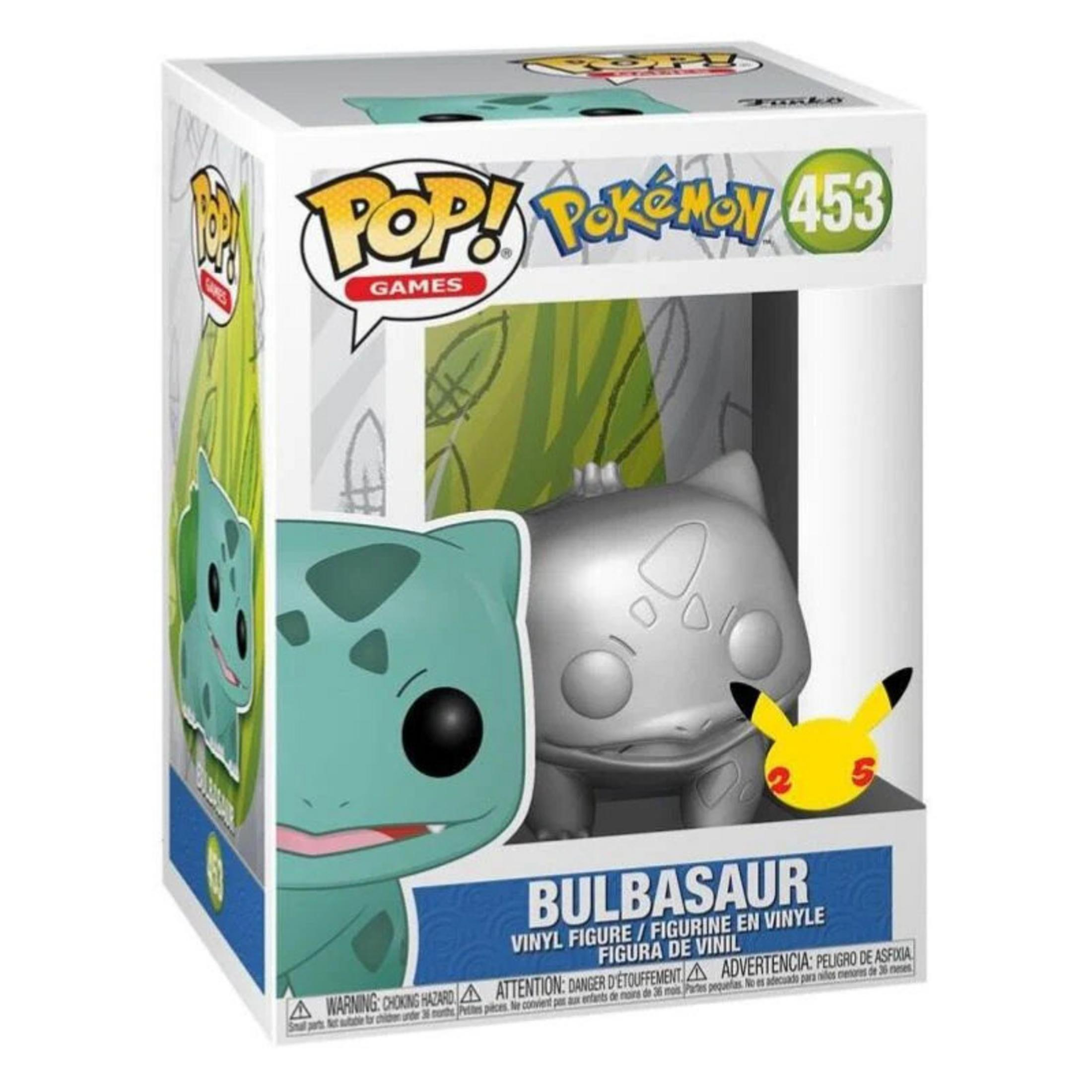 Funko Pop! Figur von Bulbasaur aus Pokémon, Nr. 453, in der Originalverpackung.