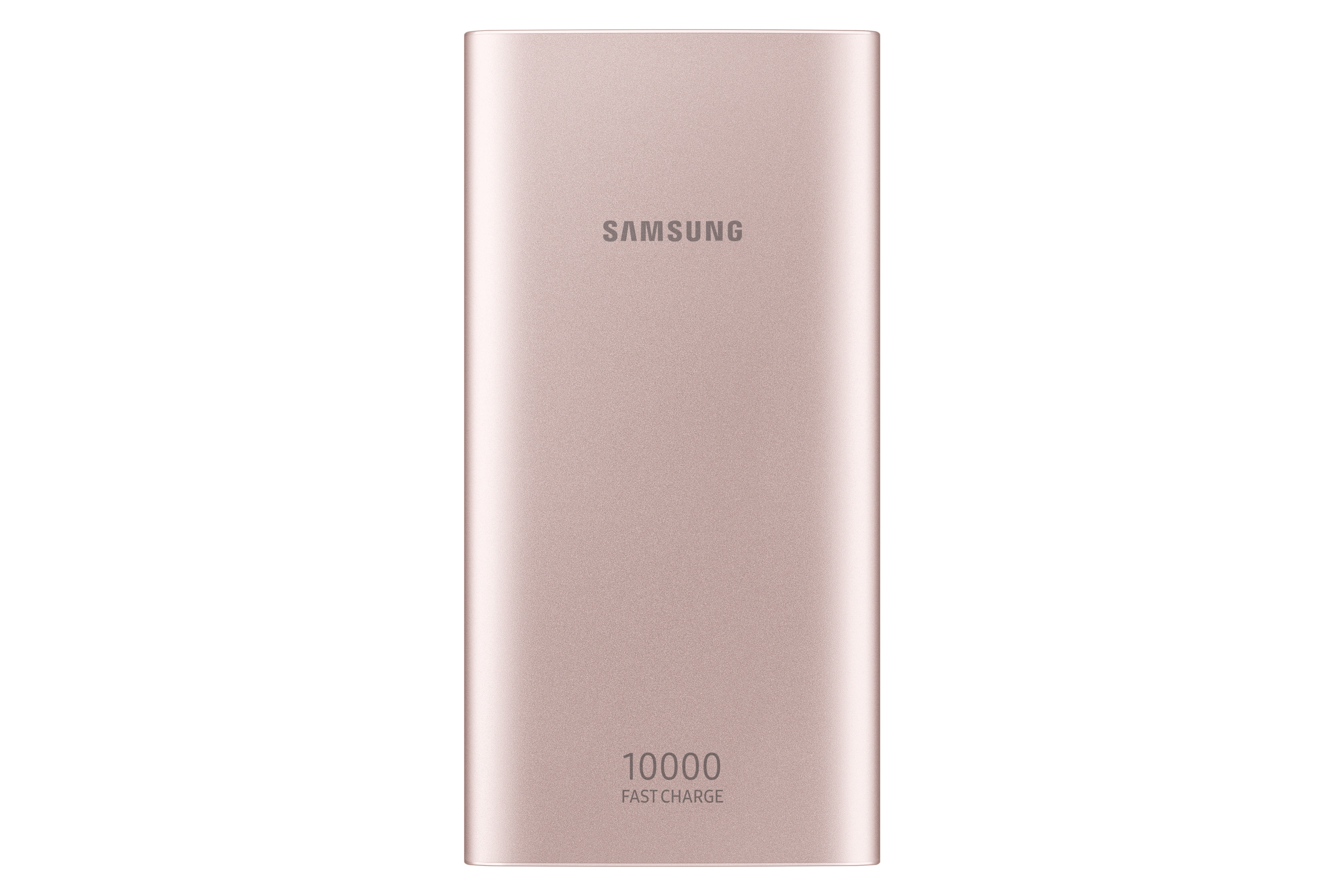 Une power bank Samsung or rose de 10000 mAh à charge rapide.