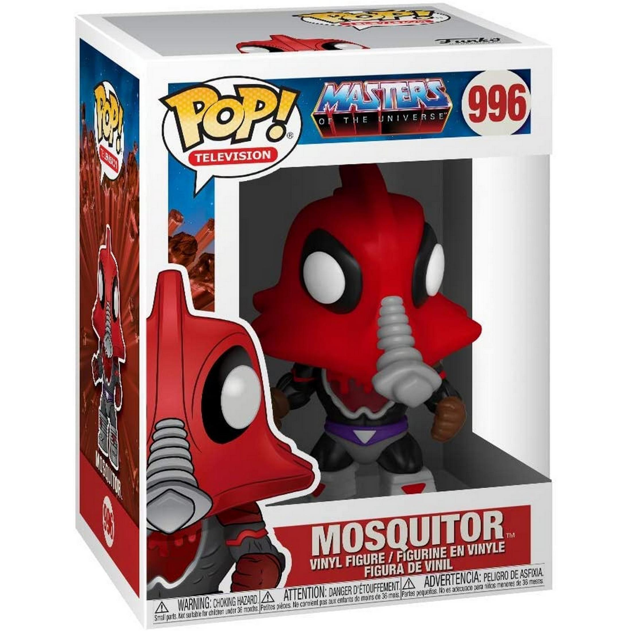 Funko Pop!-Figur von Mosquitor aus Masters of the Universe in der Verpackung.