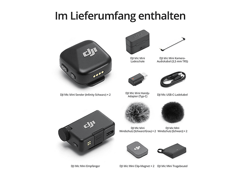 DJI Mıc Mini 2 Kişilik 2TX+1RX+Charging Case Mikrofon Seti Fiyat