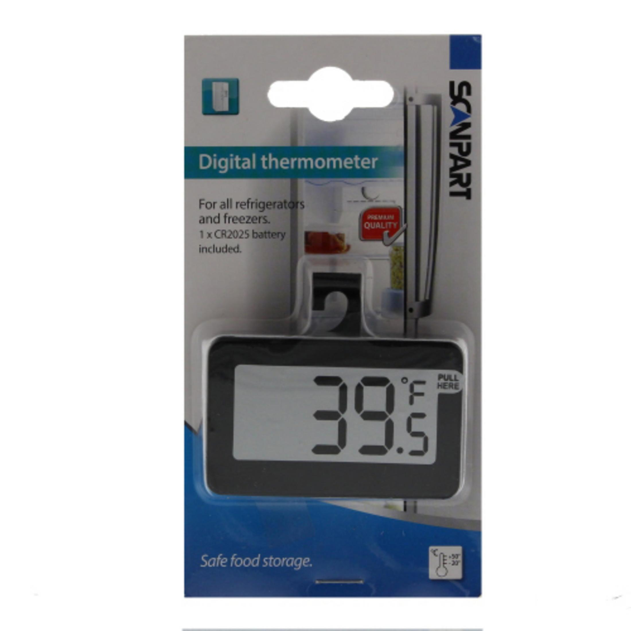 Digitales Thermometer von Scanpart mit 39,5°F Anzeige für Kühlschränke und Gefrierschränke.