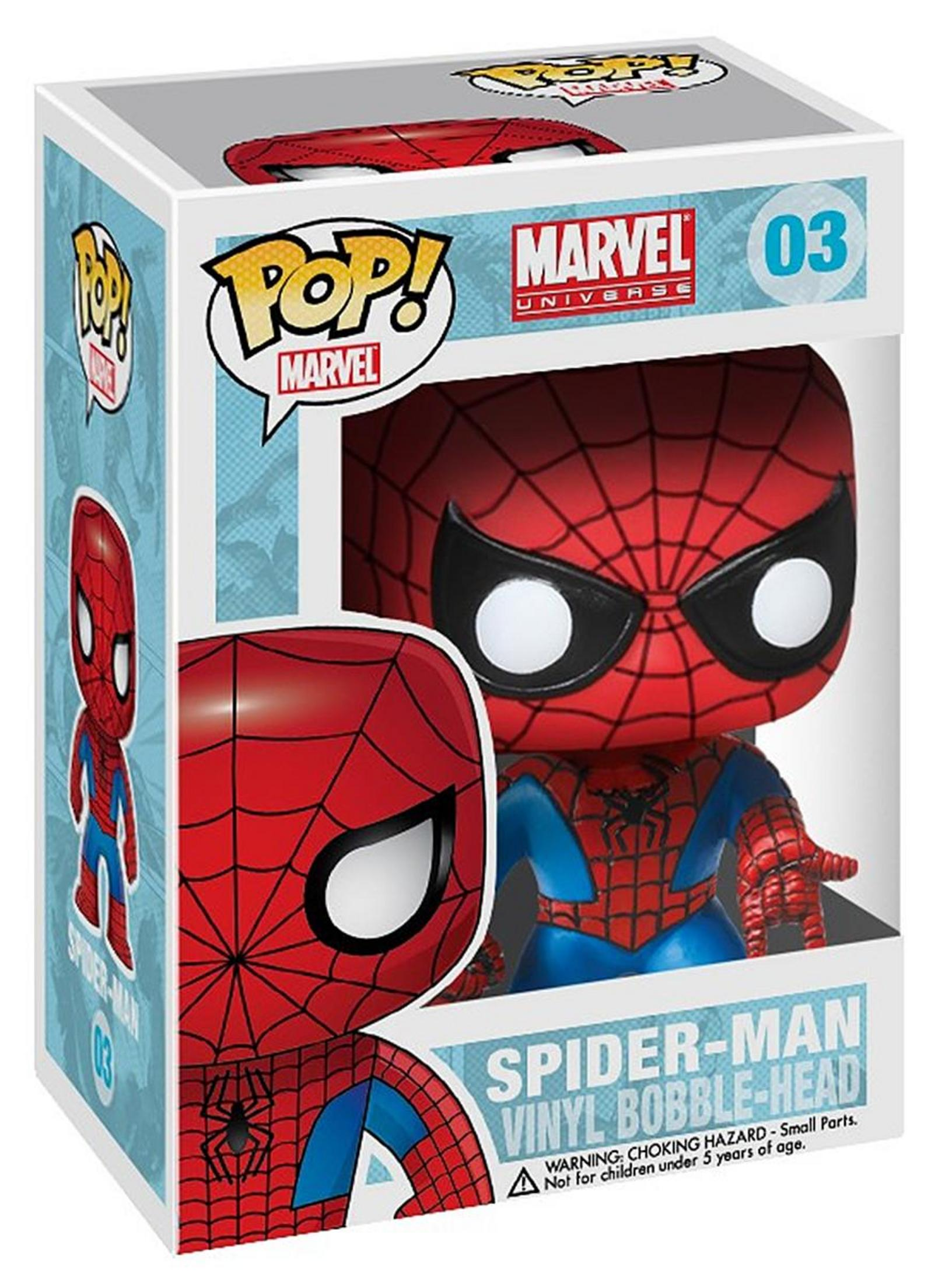 Funko Pop Marvel Spider-Man Vinyl-Wackelfigur in OVP. Rot-blaue Anzug.