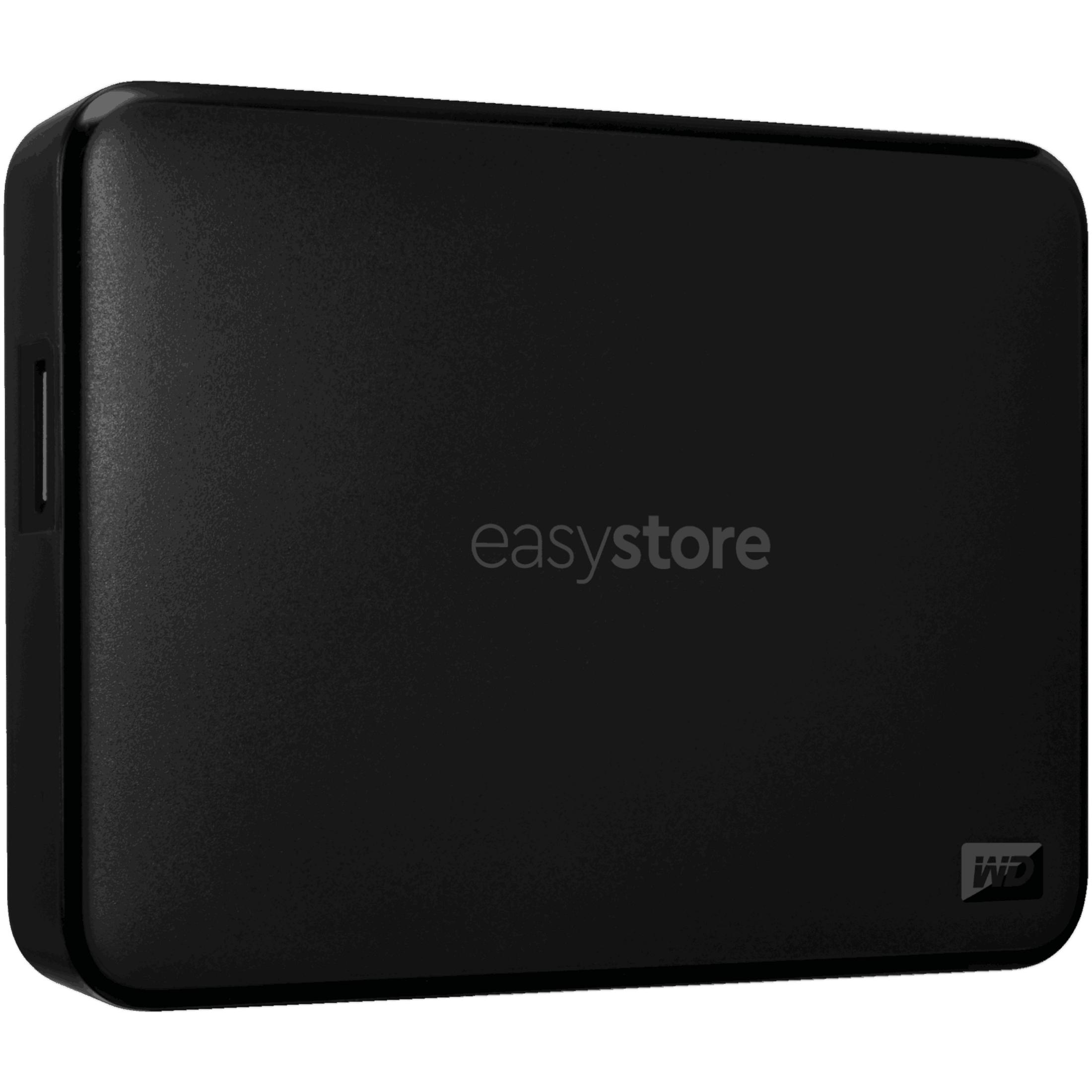 Hard disk esterno nero WD Easystore da 2,5 pollici con porta USB.