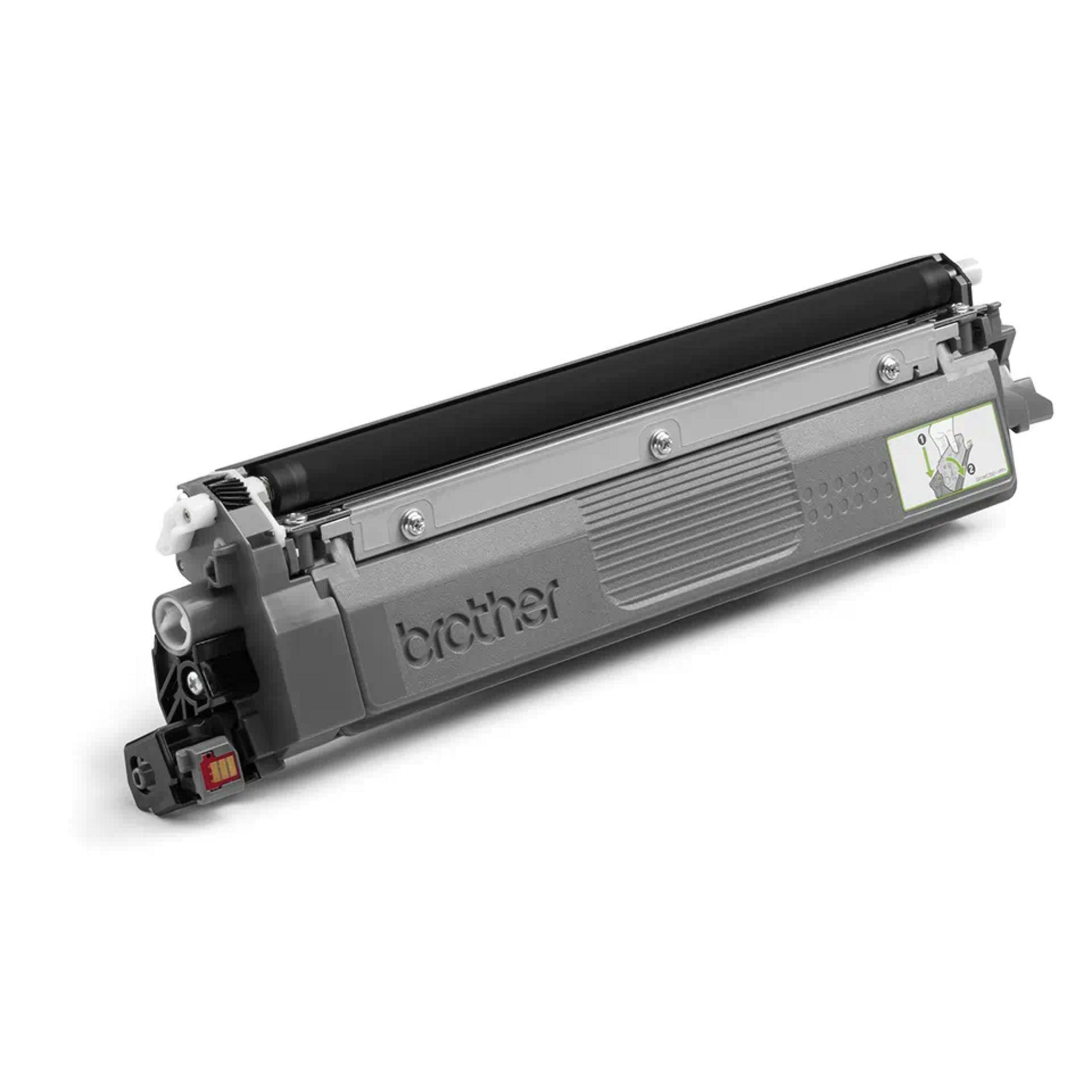 Grijze Brother-tonercartridge met zwarte rol.