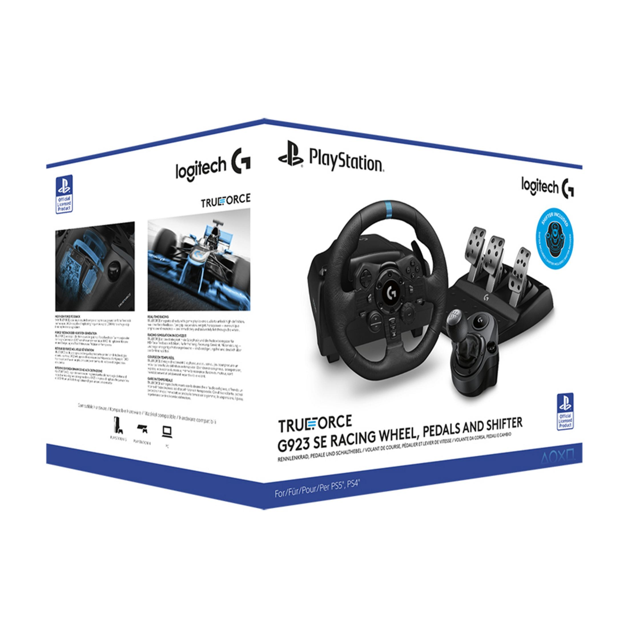 Kierownica wyścigowa, pedały i shifter Logitech G G923 SE.