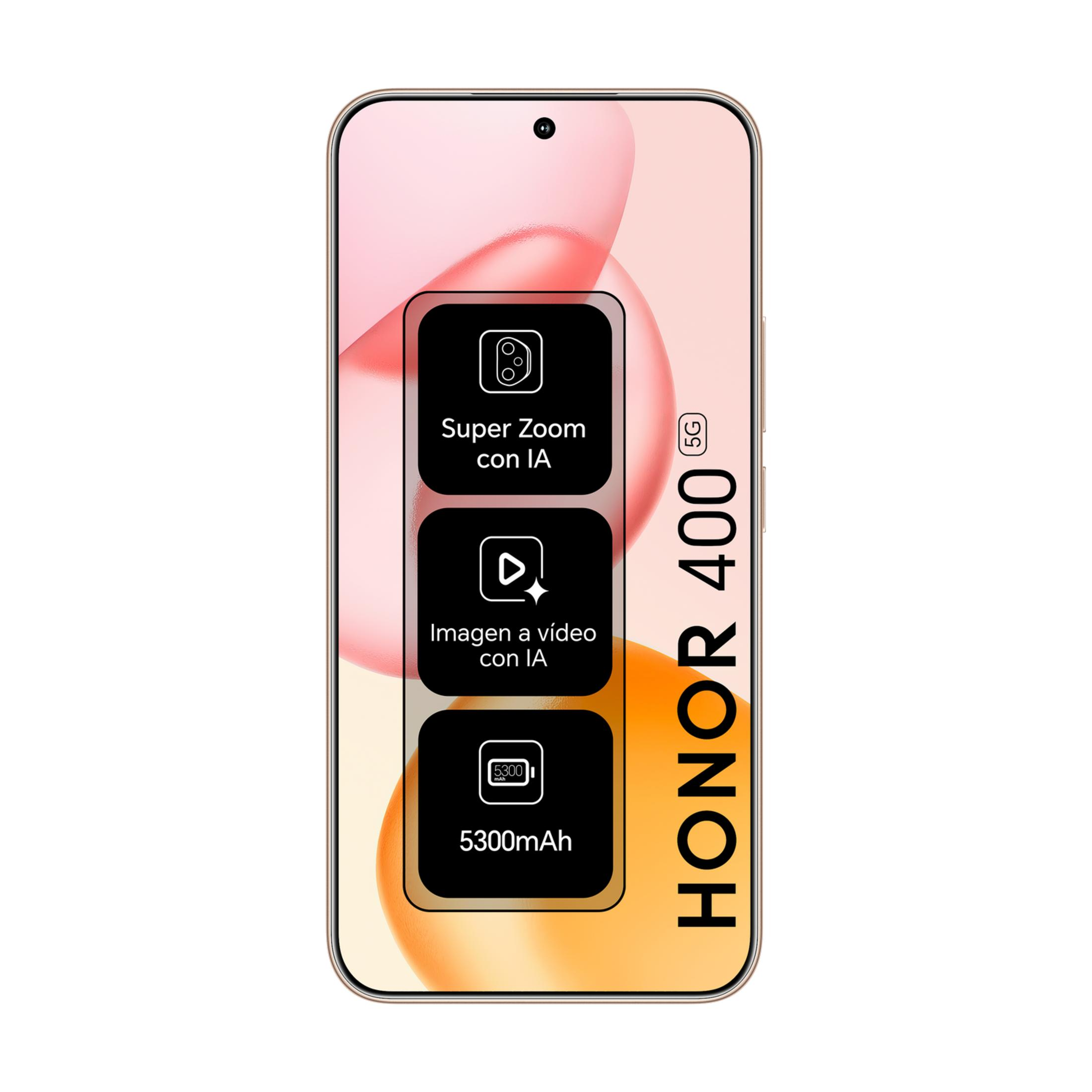 Uno smartphone HONOR 400 5G con zoom super IA, IA da immagine a video e batteria da 5300mAh.