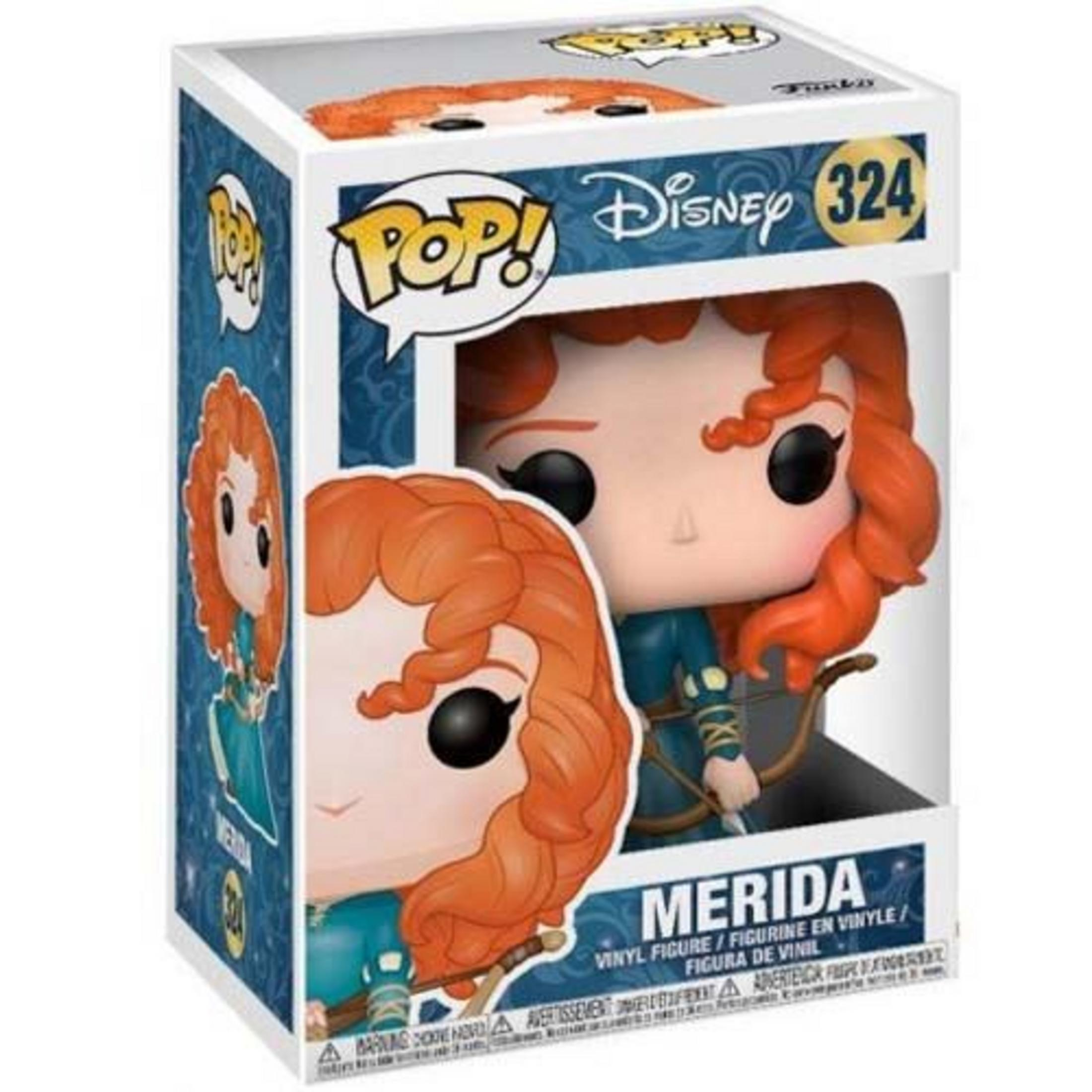 Figura Funko Pop! de Merida con arco y flecha en caja Disney.