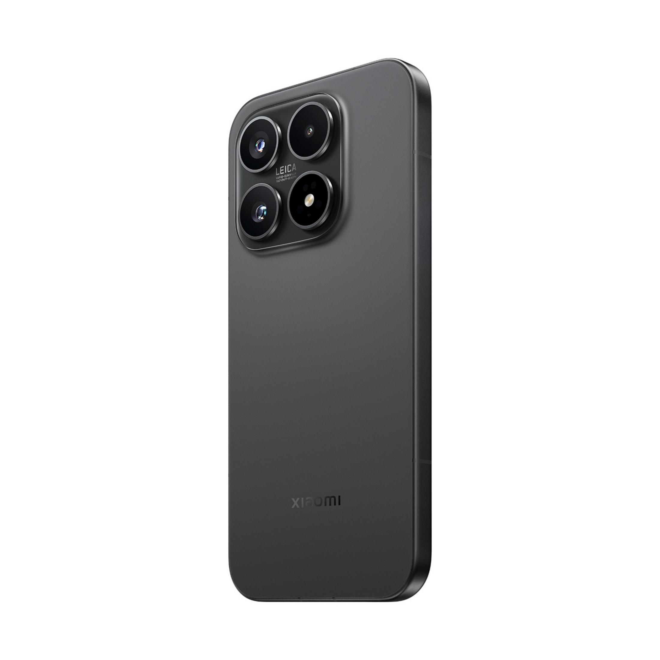 Ciemnoszary smartfon z czterema aparatami i logo Leica z tyłu.