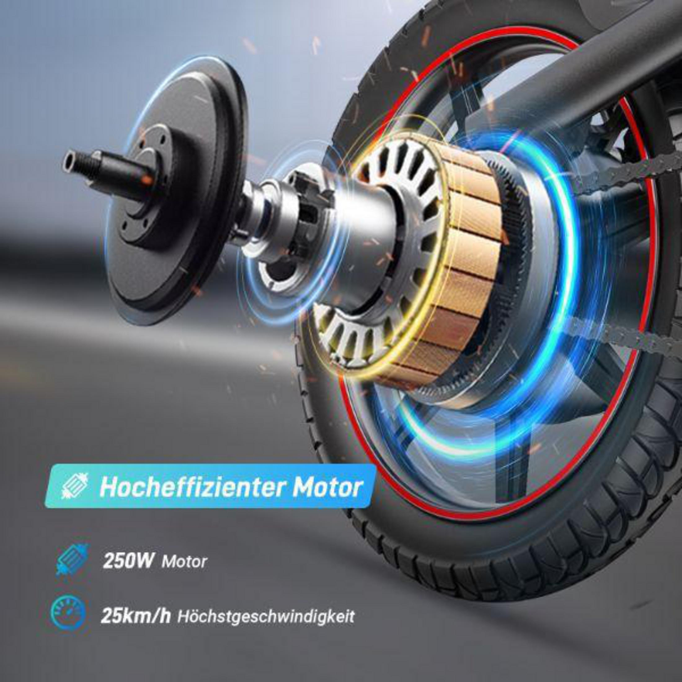 Nahaufnahme eines Fahrradmotors mit sichtbaren Spulen und Kette. 250W.