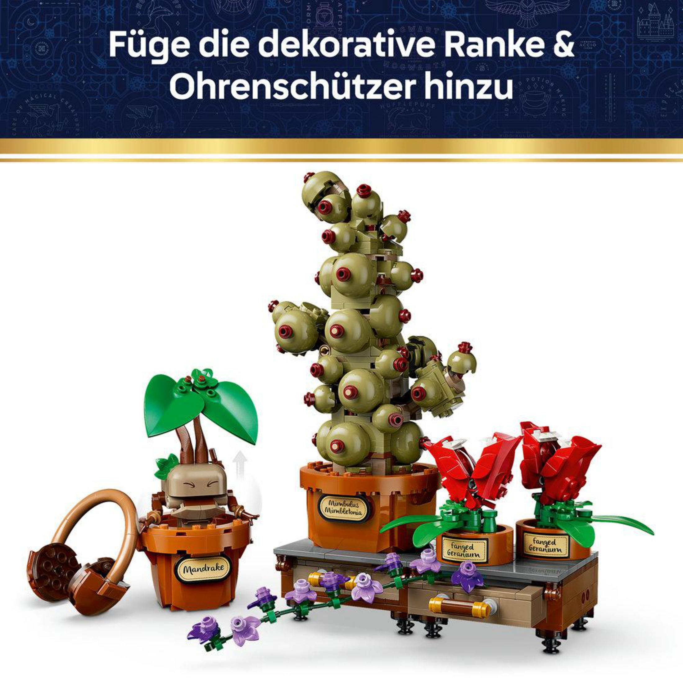 Piante magiche LEGO Harry Potter: Mandragora, Mimbletonia e Gerani Zannuti.