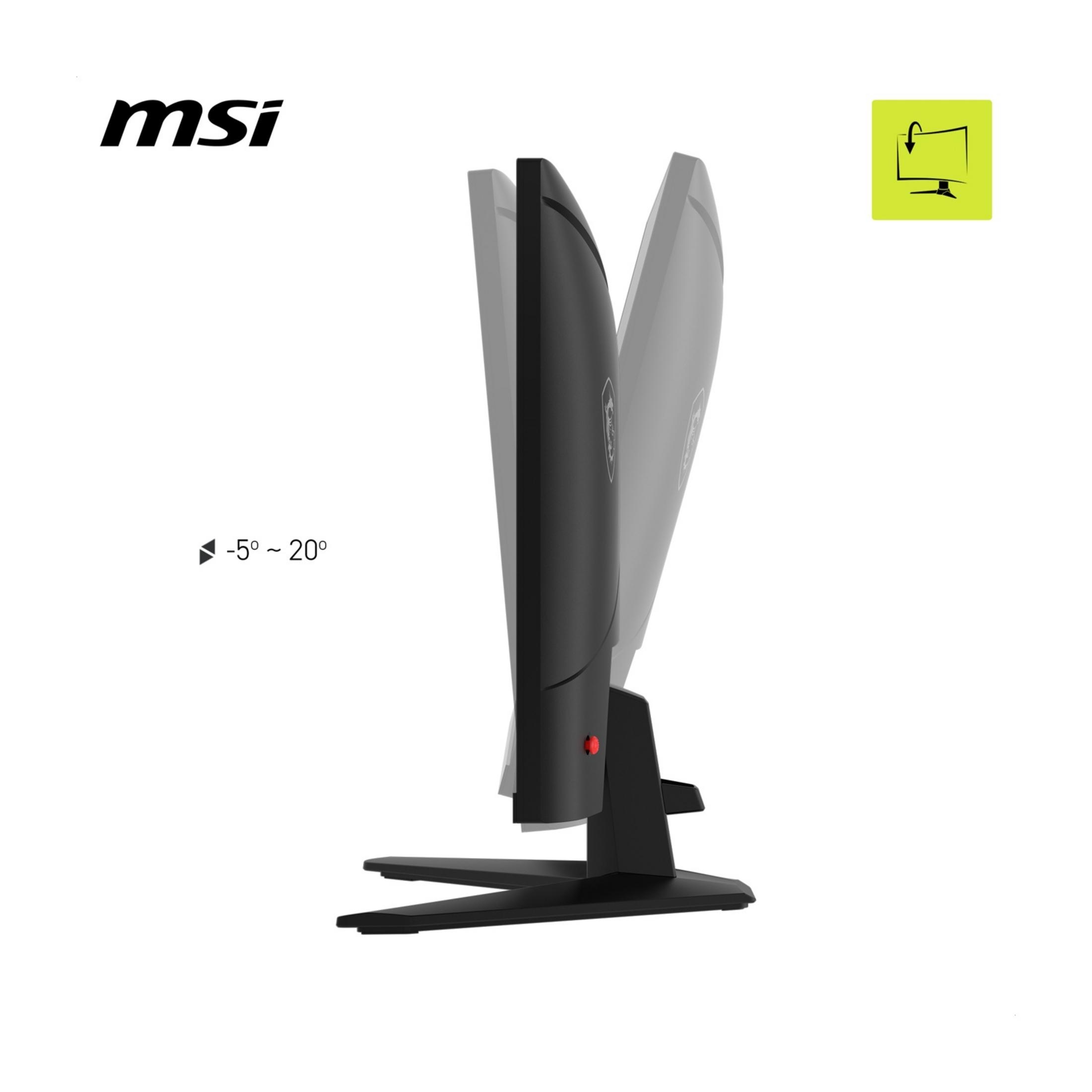 MSI-Monitor mit kippbarer Ansicht von -5° bis 20°.