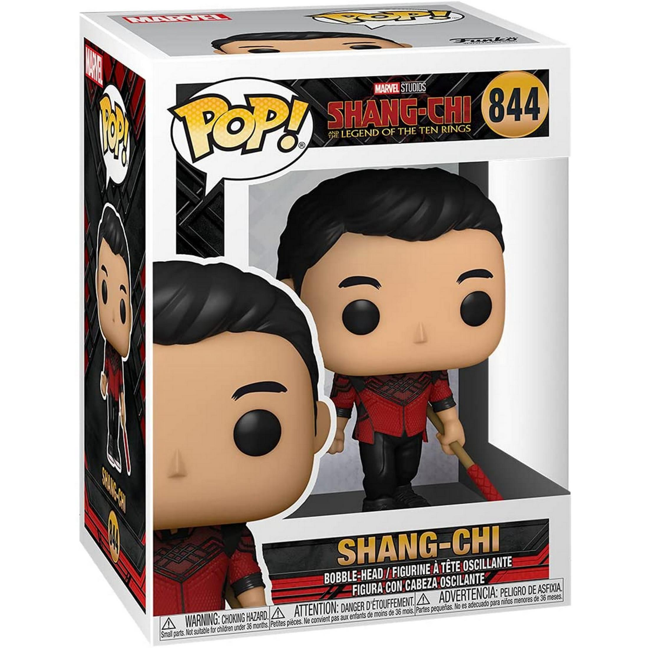 Funko Pop Shang-Chi mit rotem Anzug und Stab, 844.