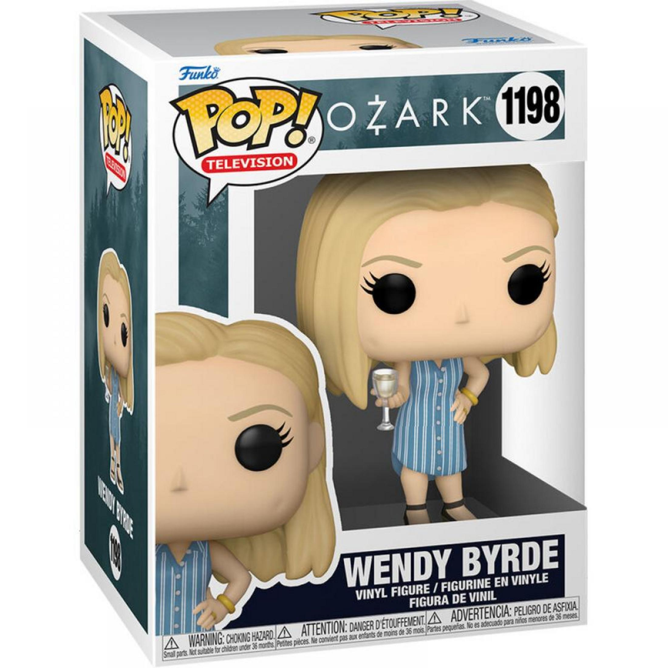 Figura Funko Pop! de vinilo de Wendy Byrde de Ozark en caja, con vaso.