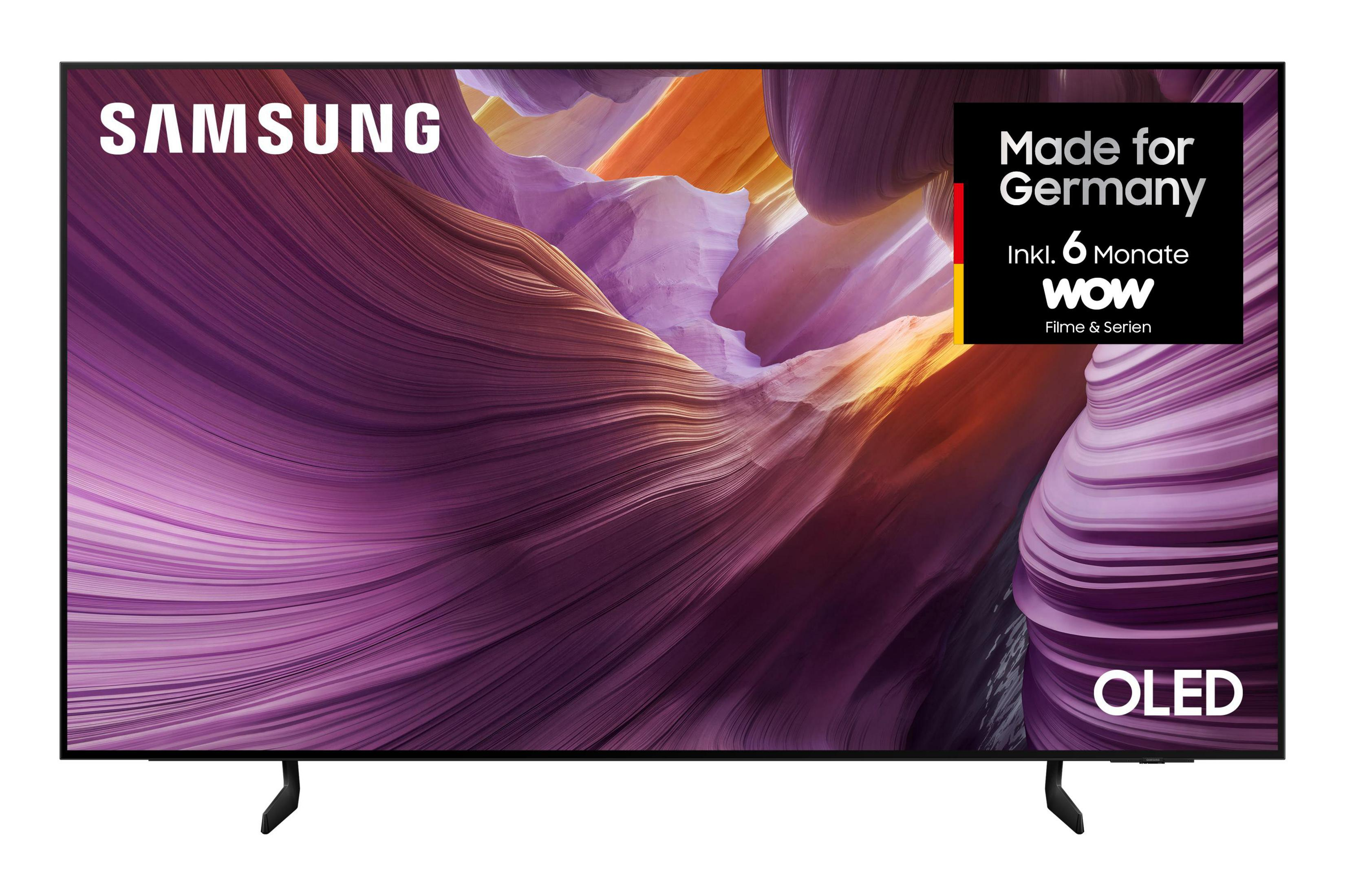 Samsung OLED TV mit "Made for Germany" Aufdruck und WOW-Angebot.