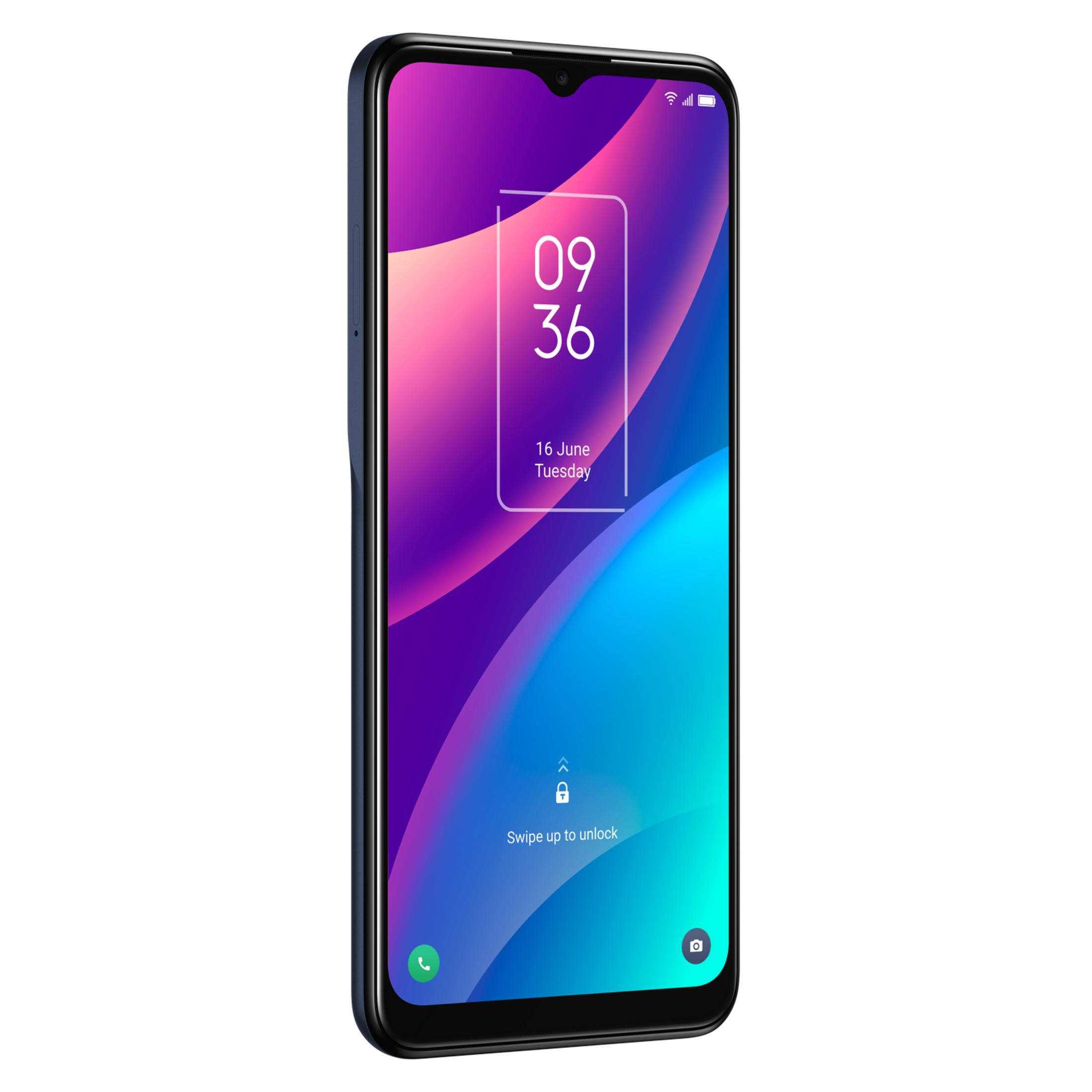 Uno smartphone scuro con schermata di blocco colorata che mostra le 09:36.