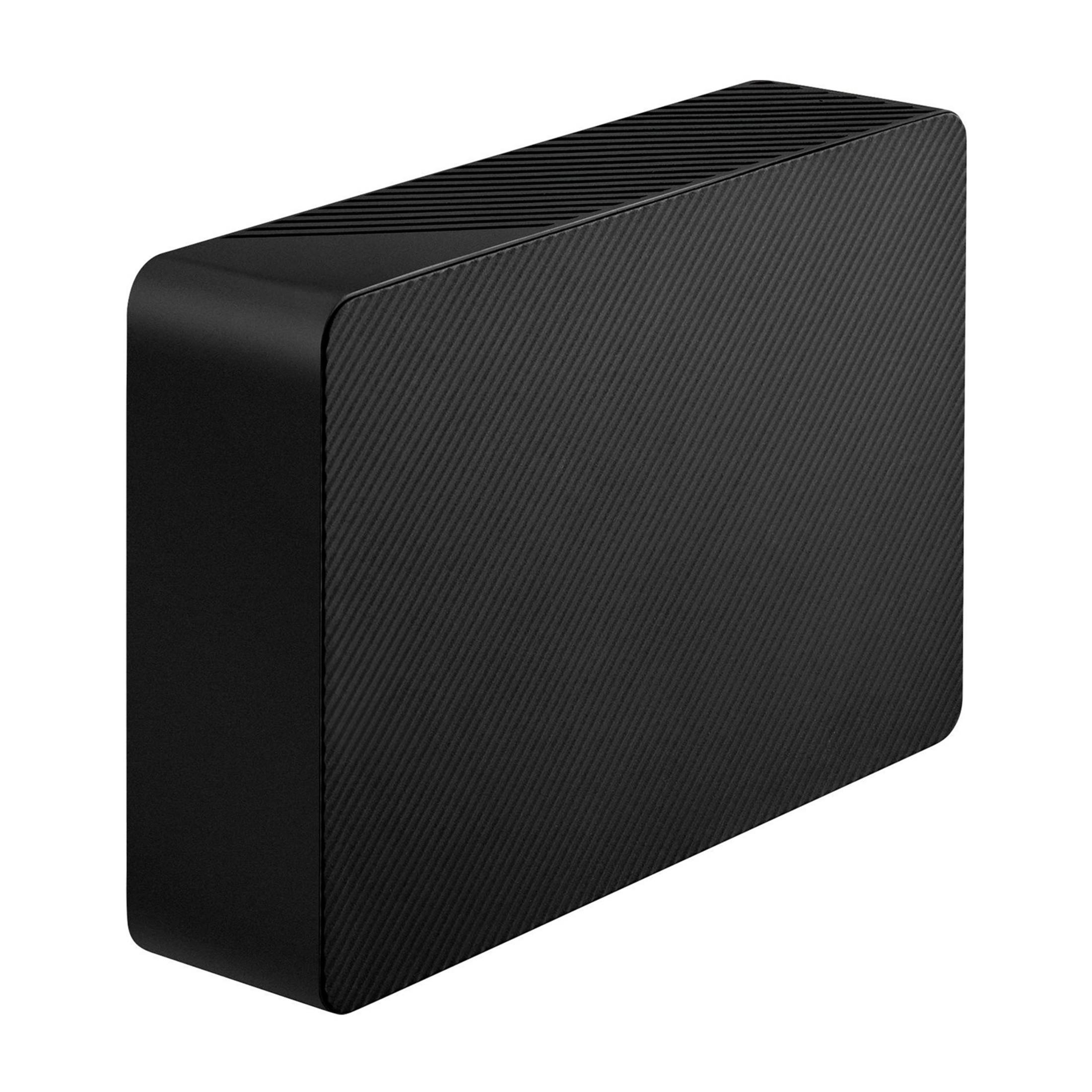 Un dispositivo rettangolare nero con texture in fibra di carbonio.